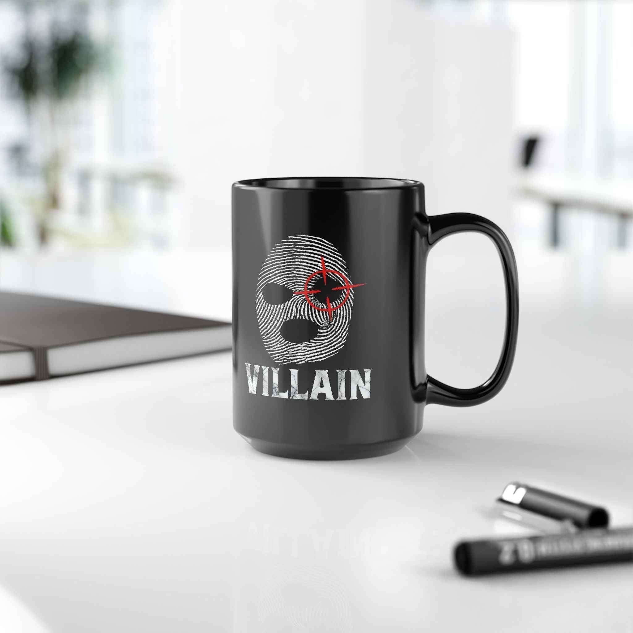 Villain Fingerprint Balaclava Target Anti-Hero Coffee Mug