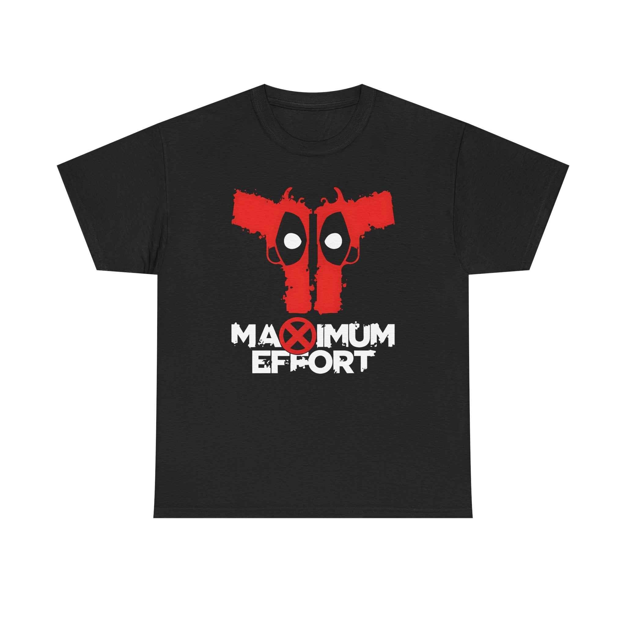Deadpool "Maximum Effort" Gun Eyes Unisex Graphic Tee