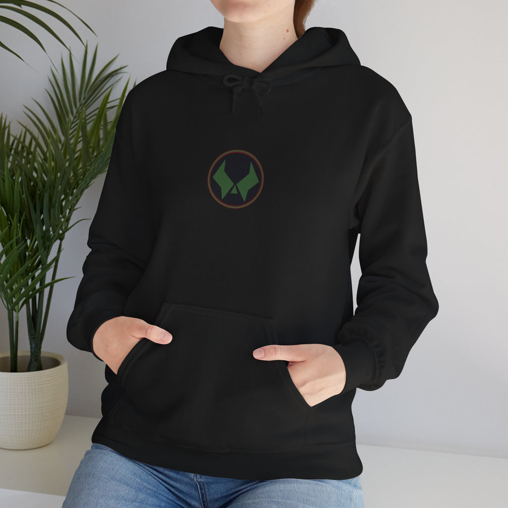 Doctor Doom Avengers Hoodie — Villain Portrait & Back Text Graphic