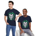 Joker Smile Graphic T-Shirt – Dark Villain Green Grin Unisex Tee