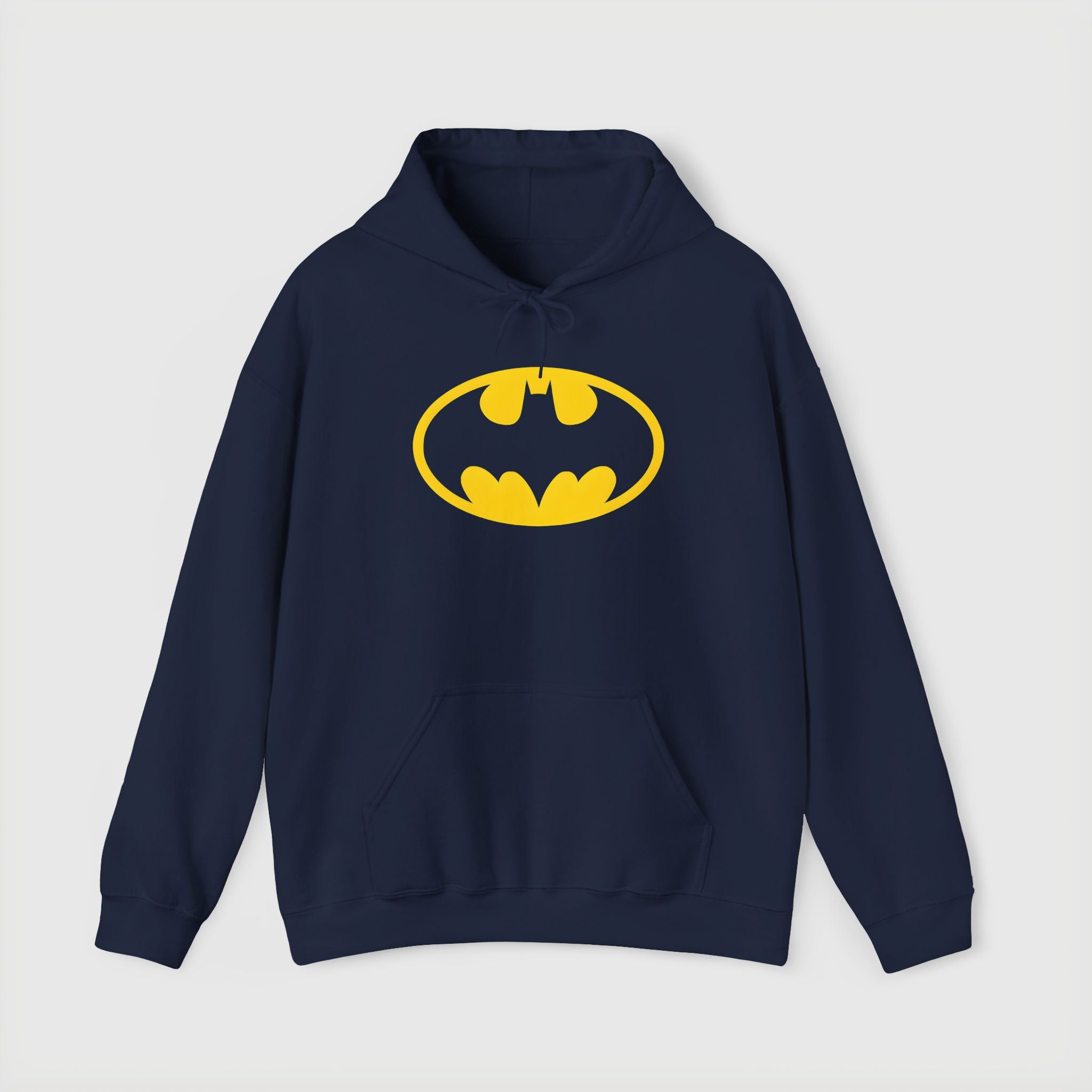 Batman Classic Logo Hoodie – Classic Yellow Bat Emblem Sweatshirt
