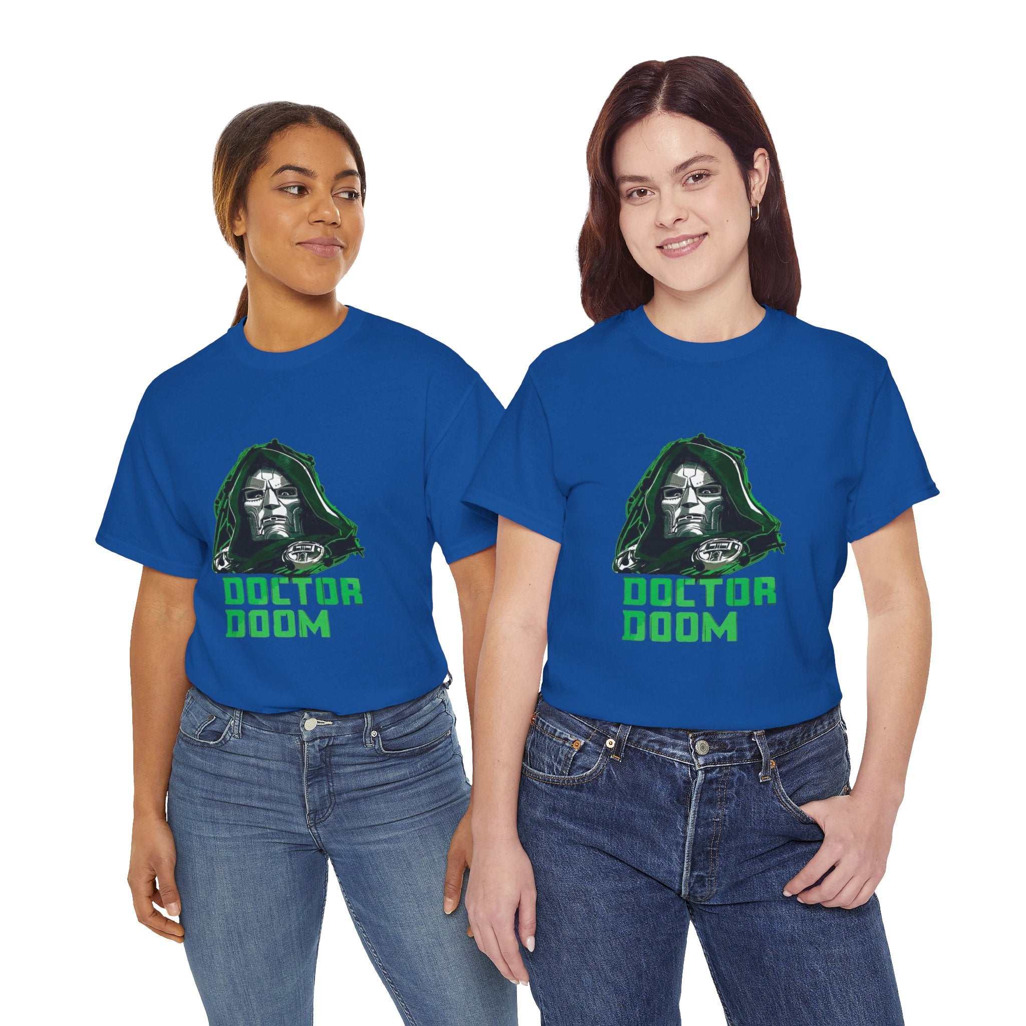 Doctor Doom Retro Green Villain Portrait T-Shirt — Avengers Graphic Tee