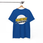 Flash Parody: A fan tribute Unisex T-shirt - DC Flash logo with Sheldon's catchphrase "Bazinga!"