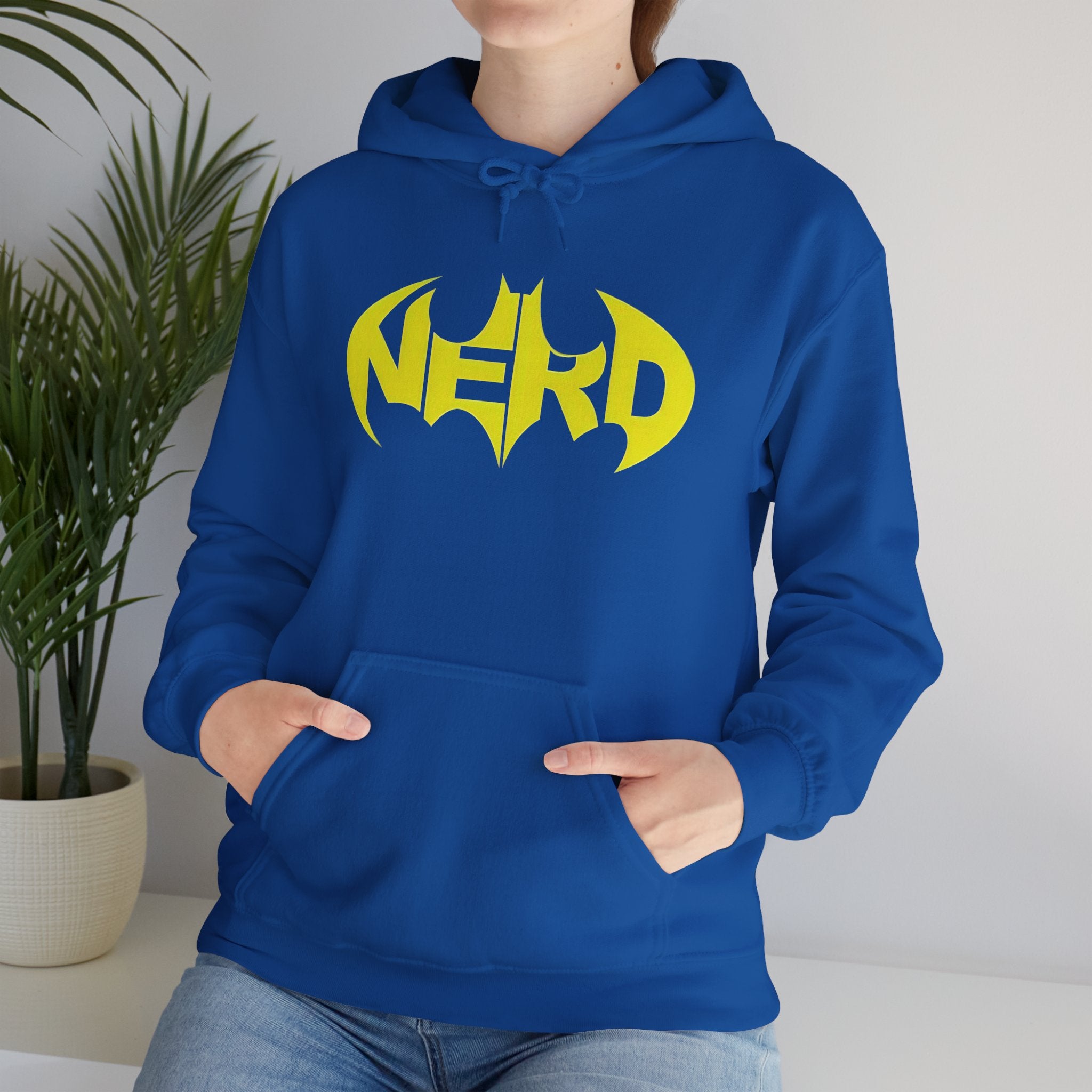 Nerd Batman Yellow Graphic Unisex Streetwear Hoodie