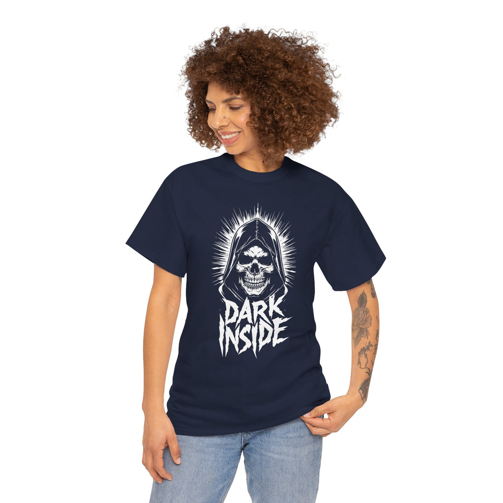 Dark Inside Skull Graphic T-Shirt — Gothic Halloween Alternative Tee