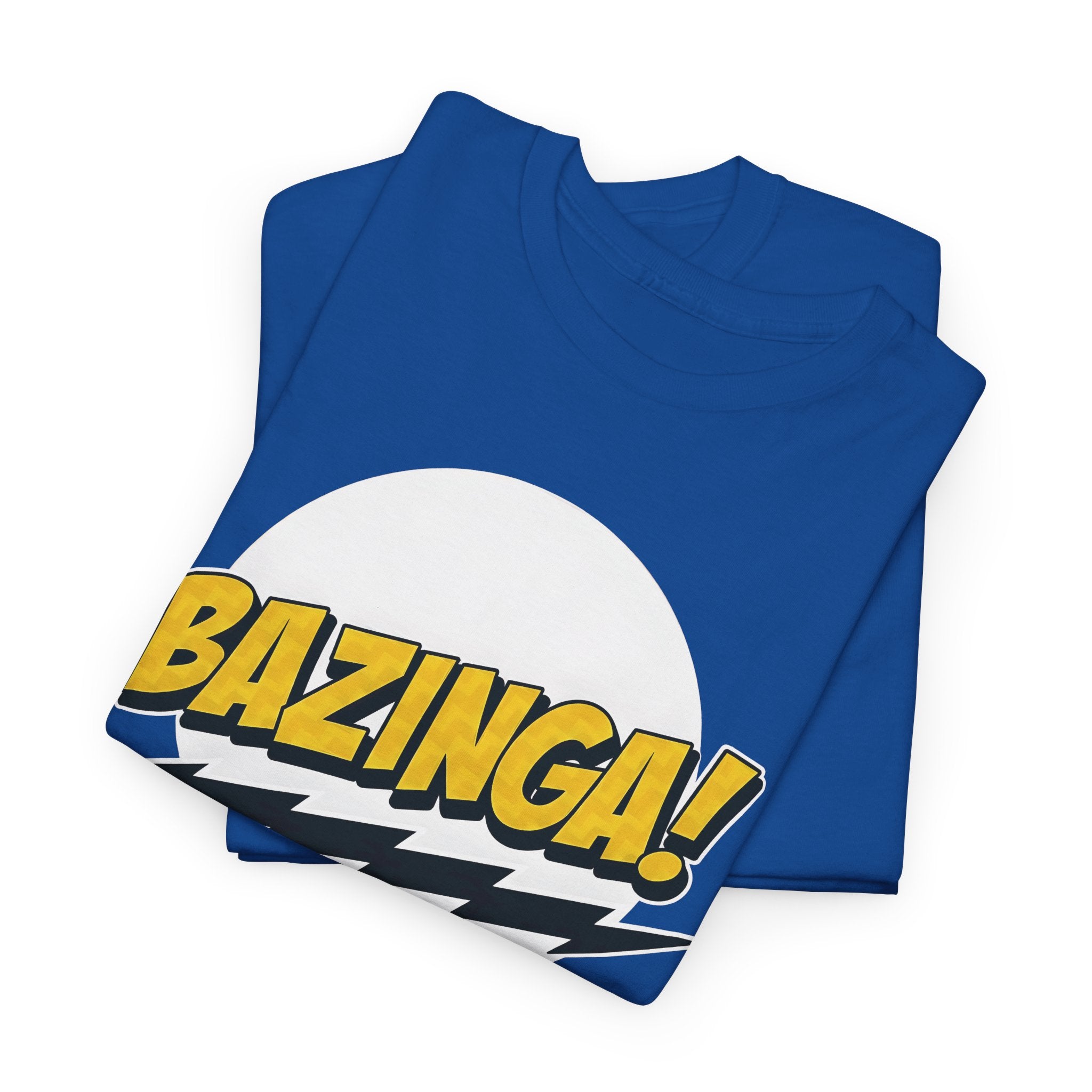 Flash Parody: A fan tribute Unisex T-shirt - DC Flash logo with Sheldon's catchphrase "Bazinga!"