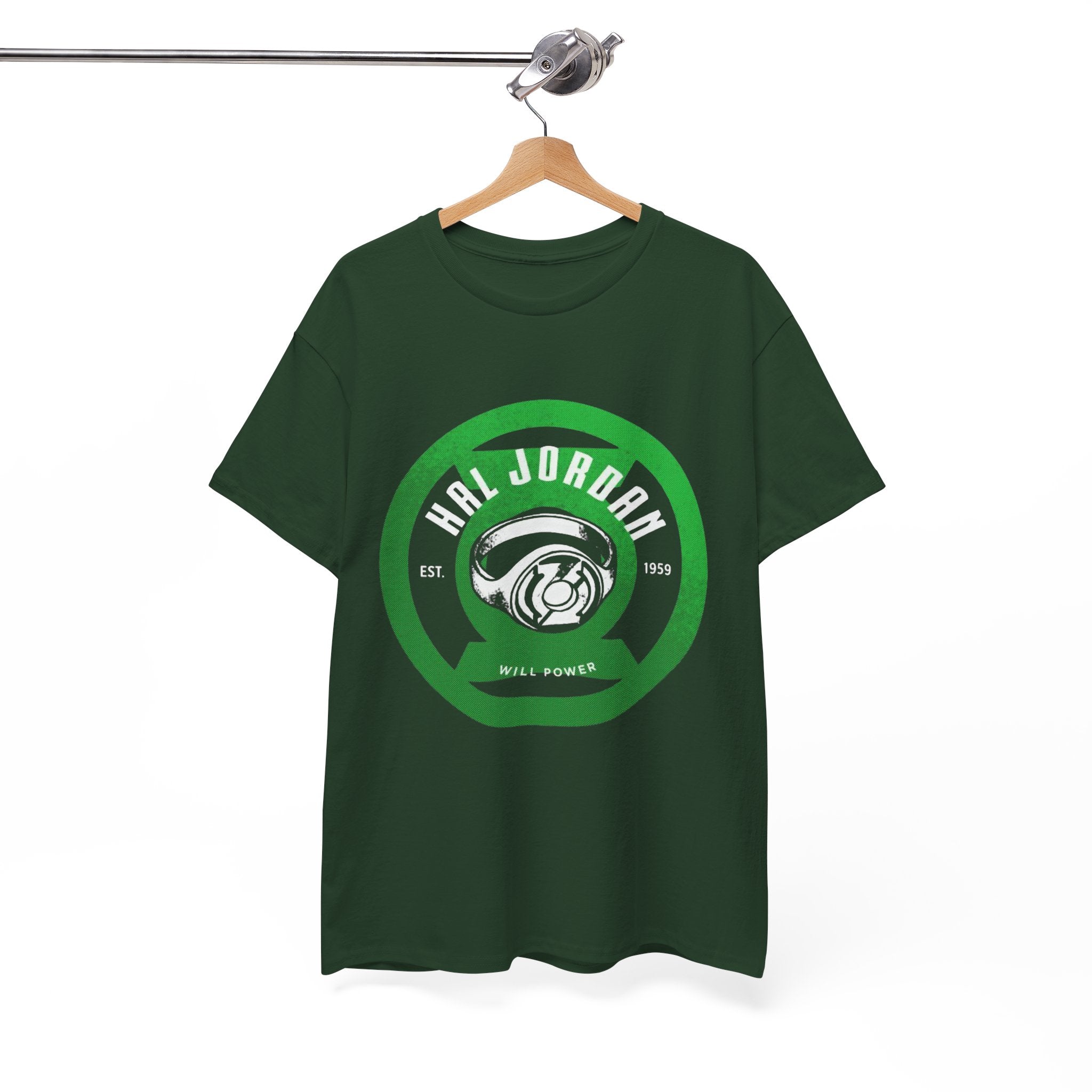 Green Lantern Hal Jordan Retro Logo Basketball T-Shirt