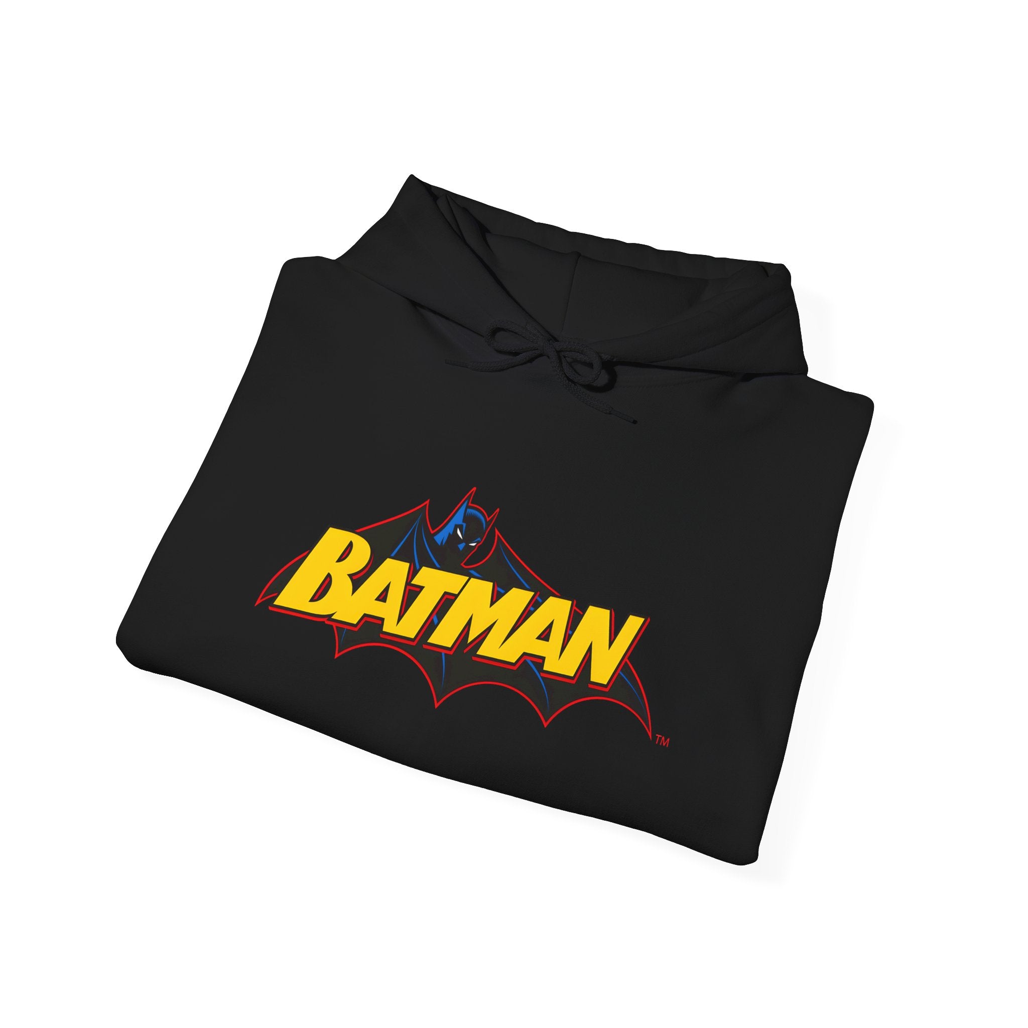 Batman DC Comics Inspired Logo Hoodie — Retro Bold Graphic Batman Sweatshirt