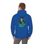 Doctor Doom Avengers Hoodie — Villain Portrait & Back Text Graphic