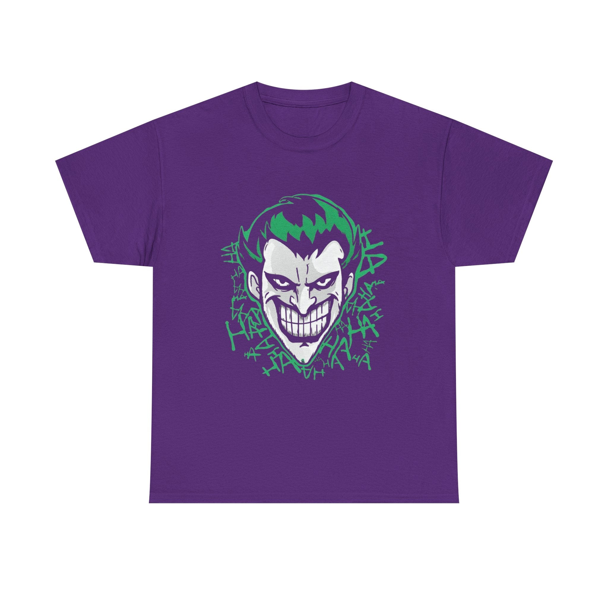 Joker Smile Graphic T-Shirt – Dark Villain Green Grin Unisex Tee