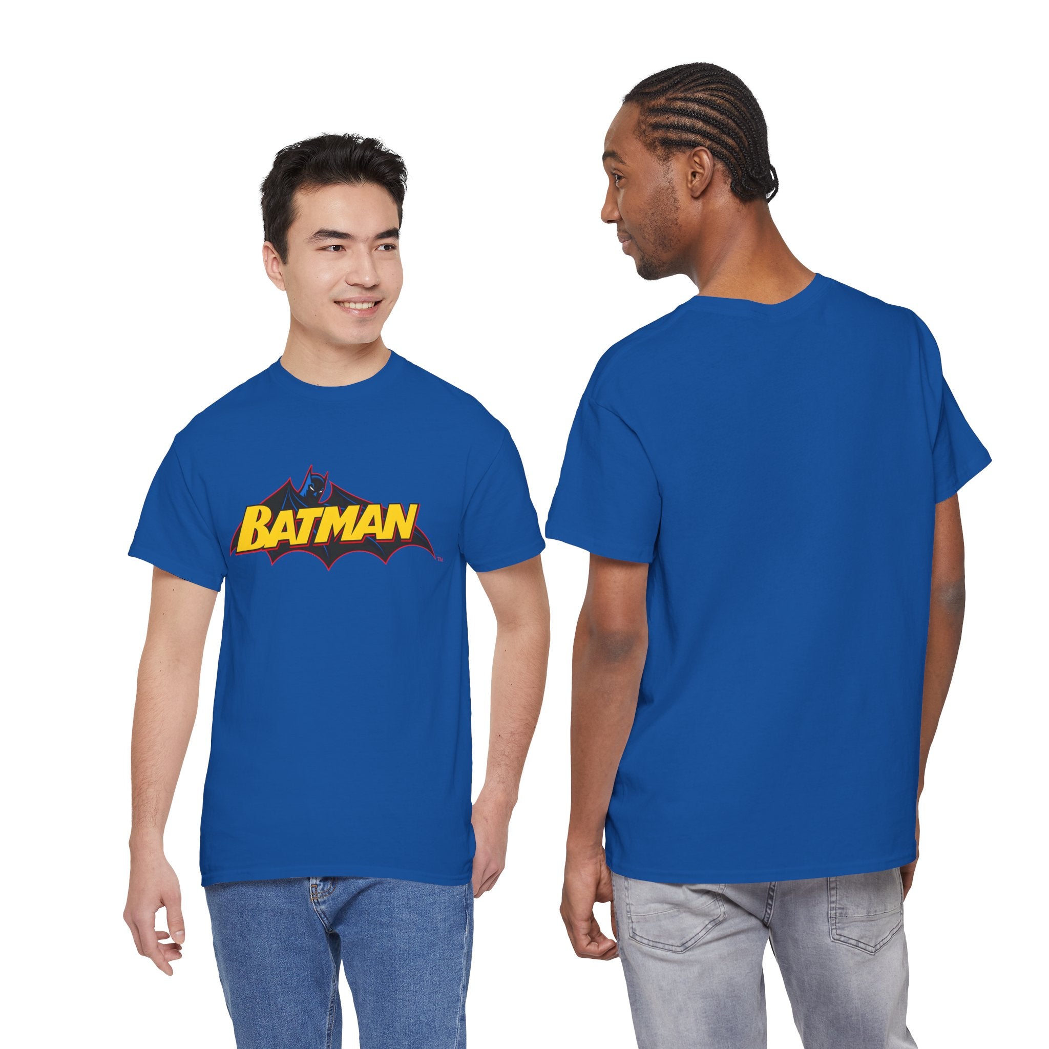 Batman  DC Comics inspired Logo T‑Shirt — Retro Yellow & Red Batman Emblem Tee