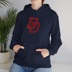 Daredevil Distressed DD Logo Hoodie — Marvel Superhero Sweatshirt
