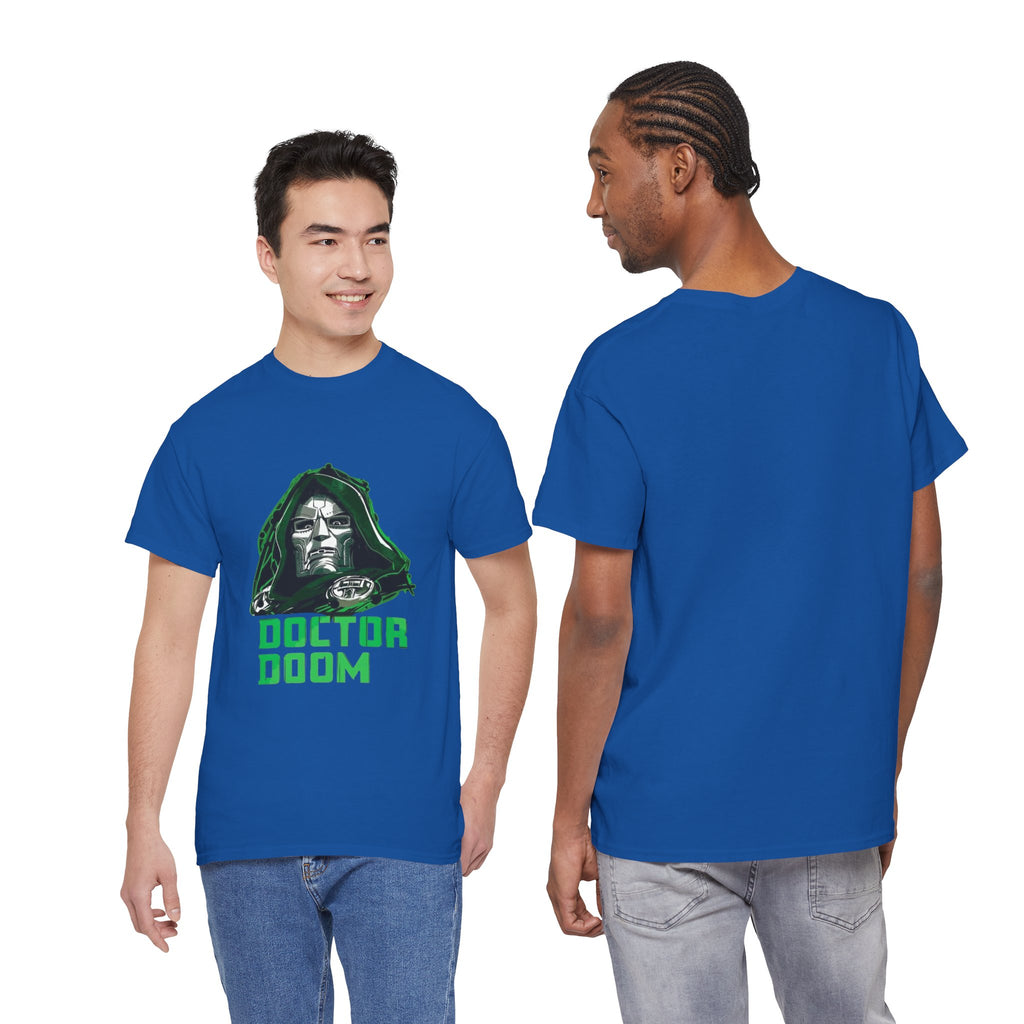 Doctor Doom Retro Green Villain Portrait T-Shirt — Avengers Graphic Tee