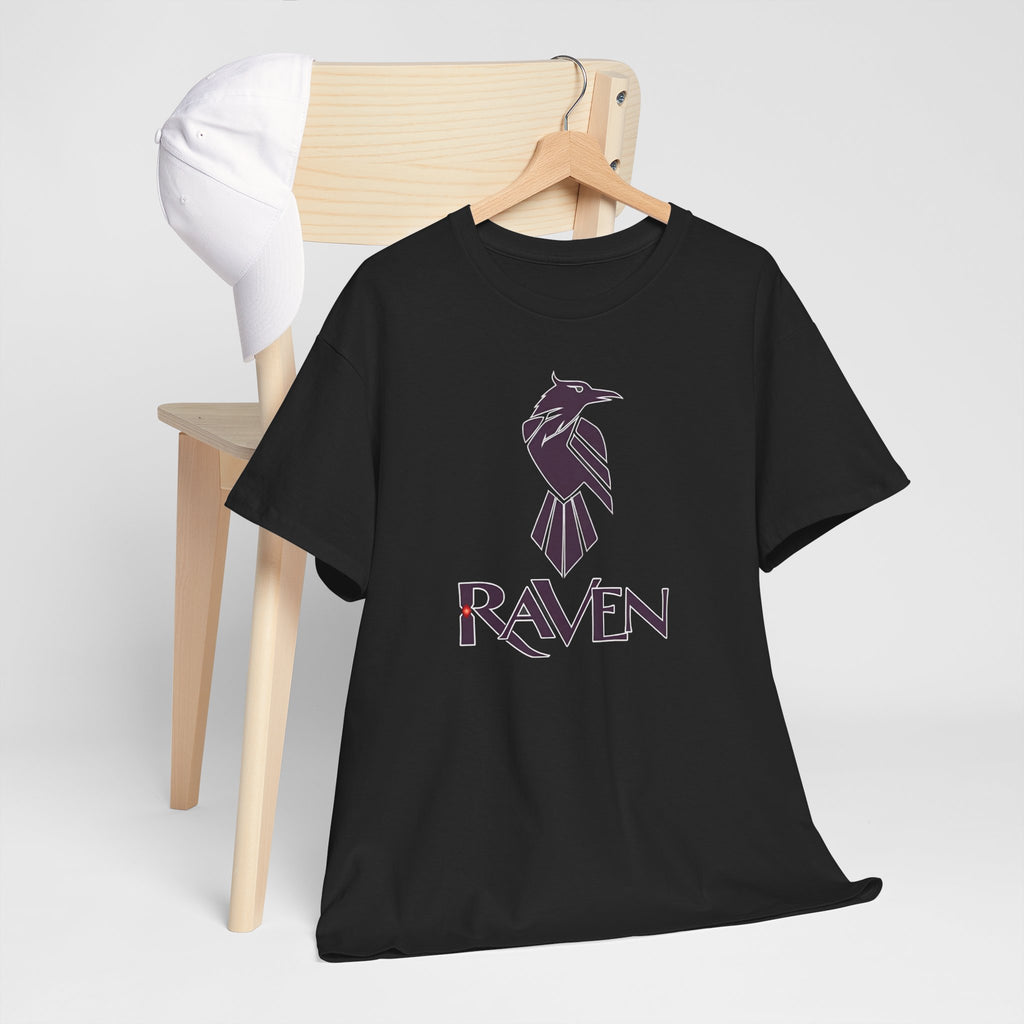 Teen Titans Raven Graphic Tee — Purple Geometric Raven Shirt