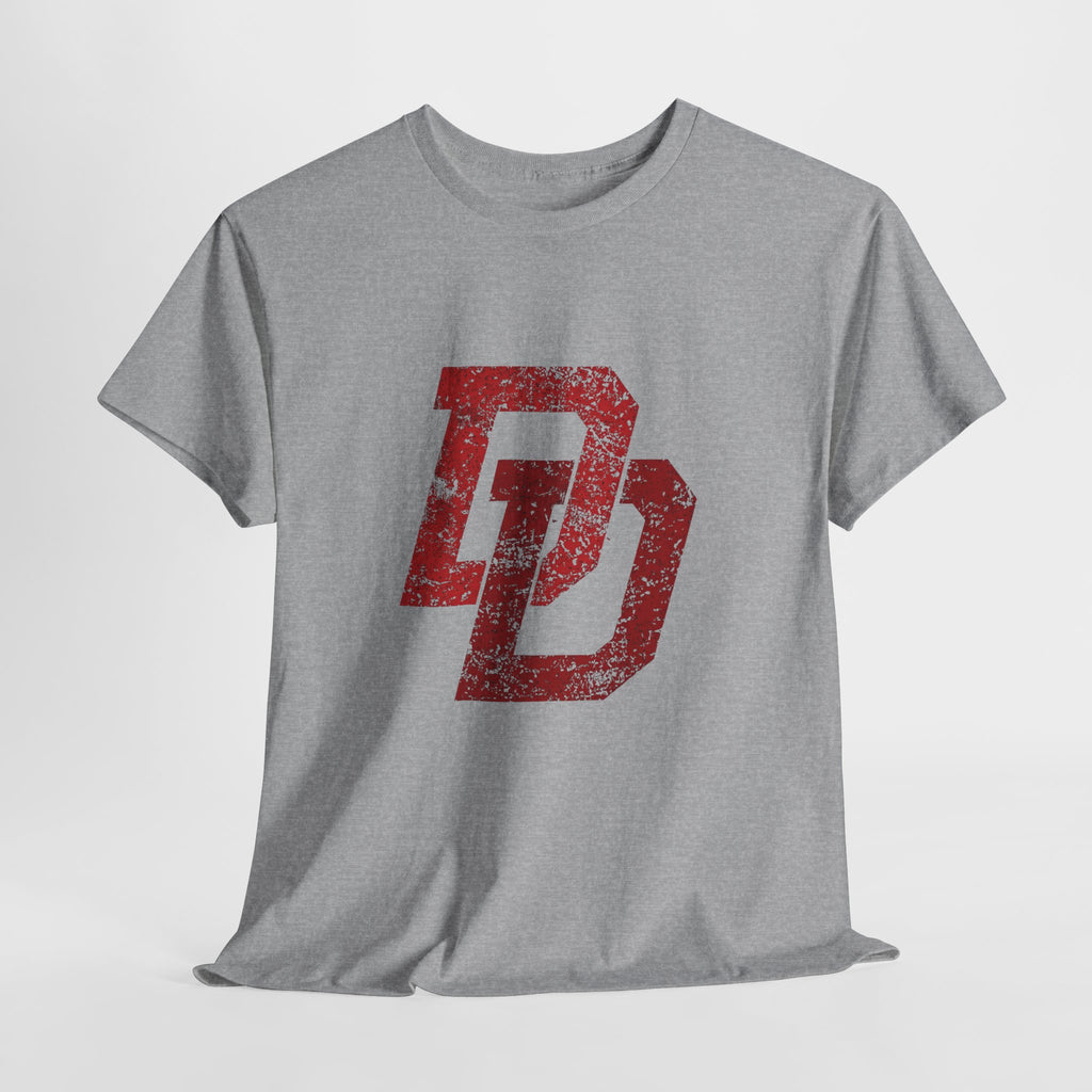 Marvel Daredevil movie Logo T‑Shirt — Distressed DD Superhero  unisex Tee