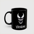 Eddie Brock Venom Symbiote Scream Black Coffee Mug - Drkheroz