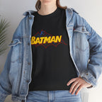 Batman  DC Comics inspired Logo T‑Shirt — Retro Yellow & Red Batman Emblem Tee