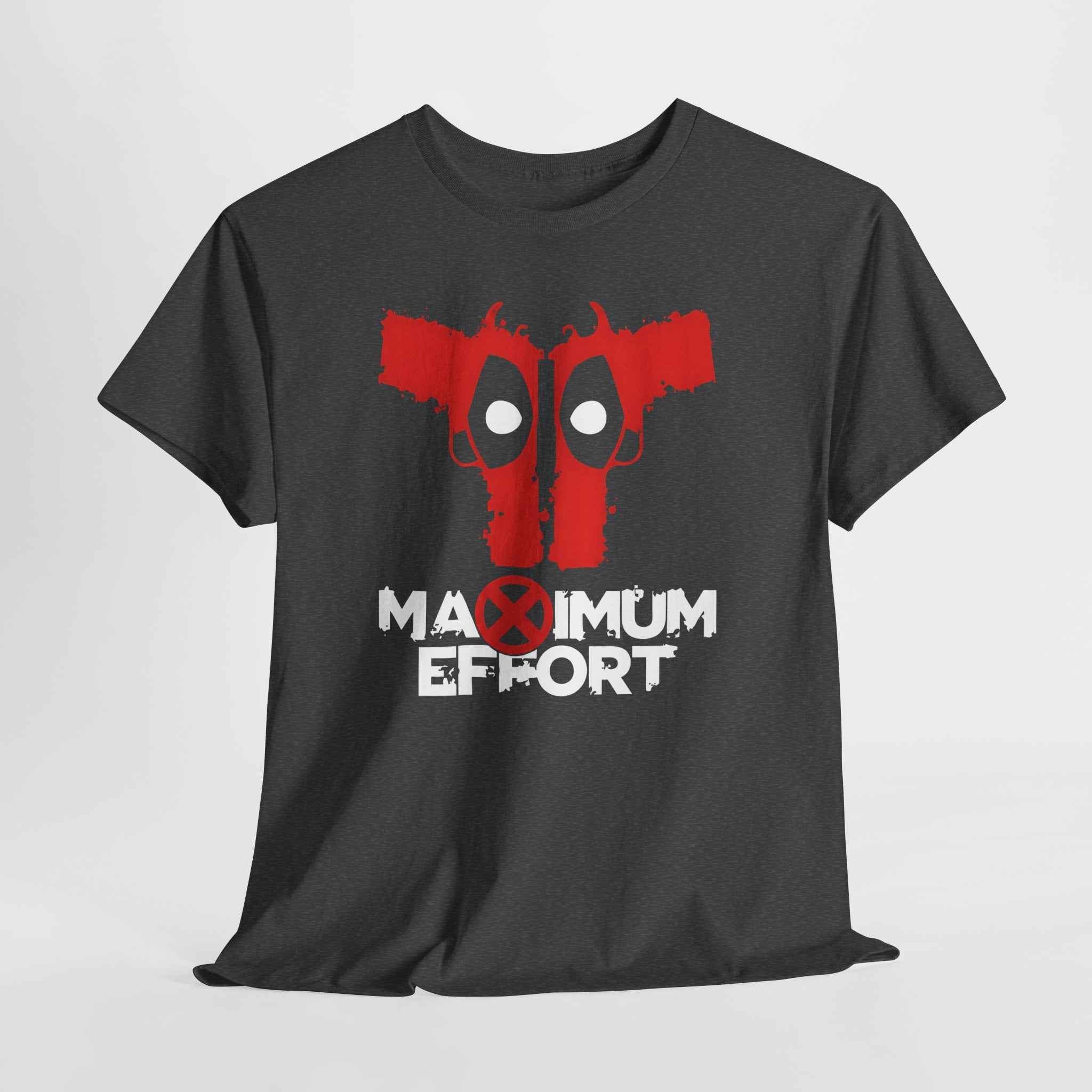 Deadpool "Maximum Effort" Gun Eyes Unisex Graphic Tee