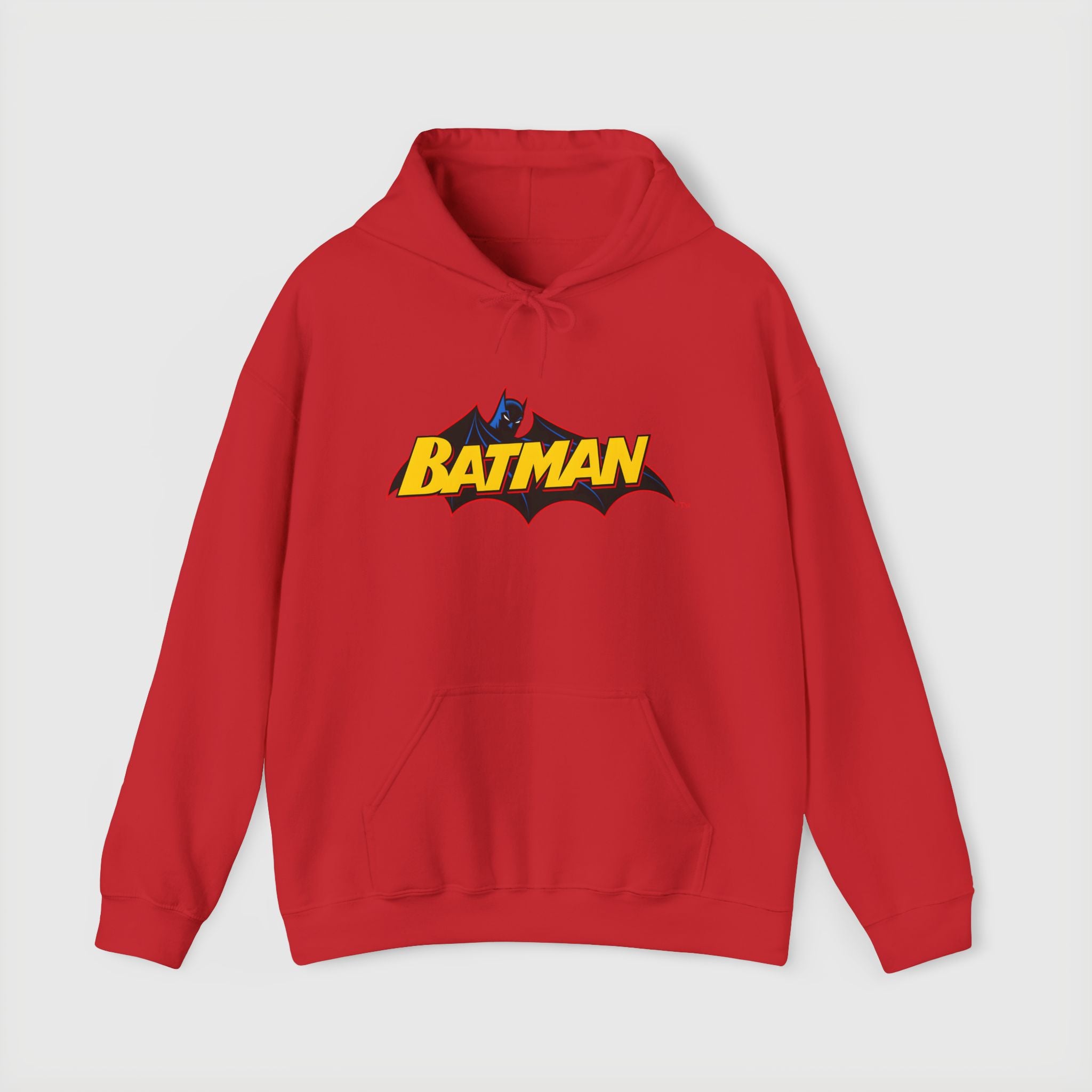 Batman DC Comics Inspired Logo Hoodie — Retro Bold Graphic Batman Sweatshirt