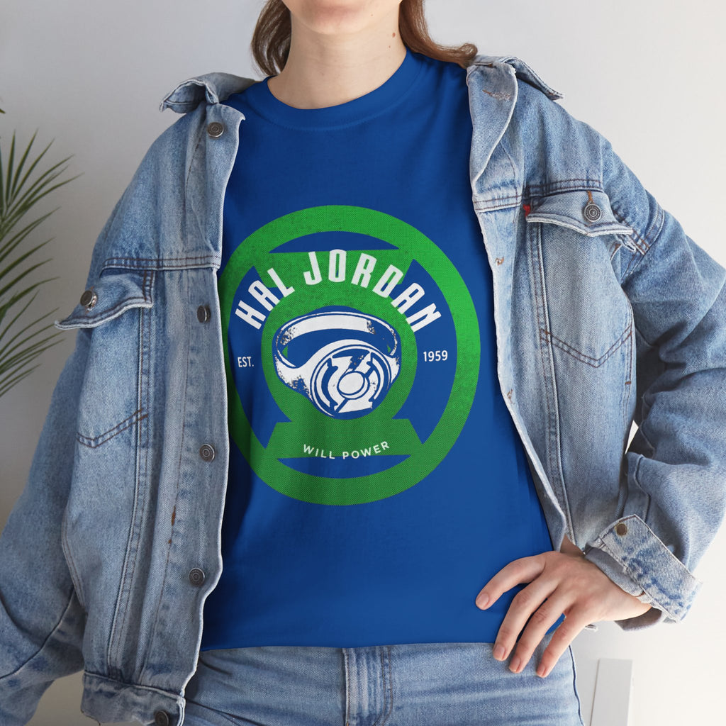 Green Lantern Hal Jordan Retro Logo Basketball T-Shirt