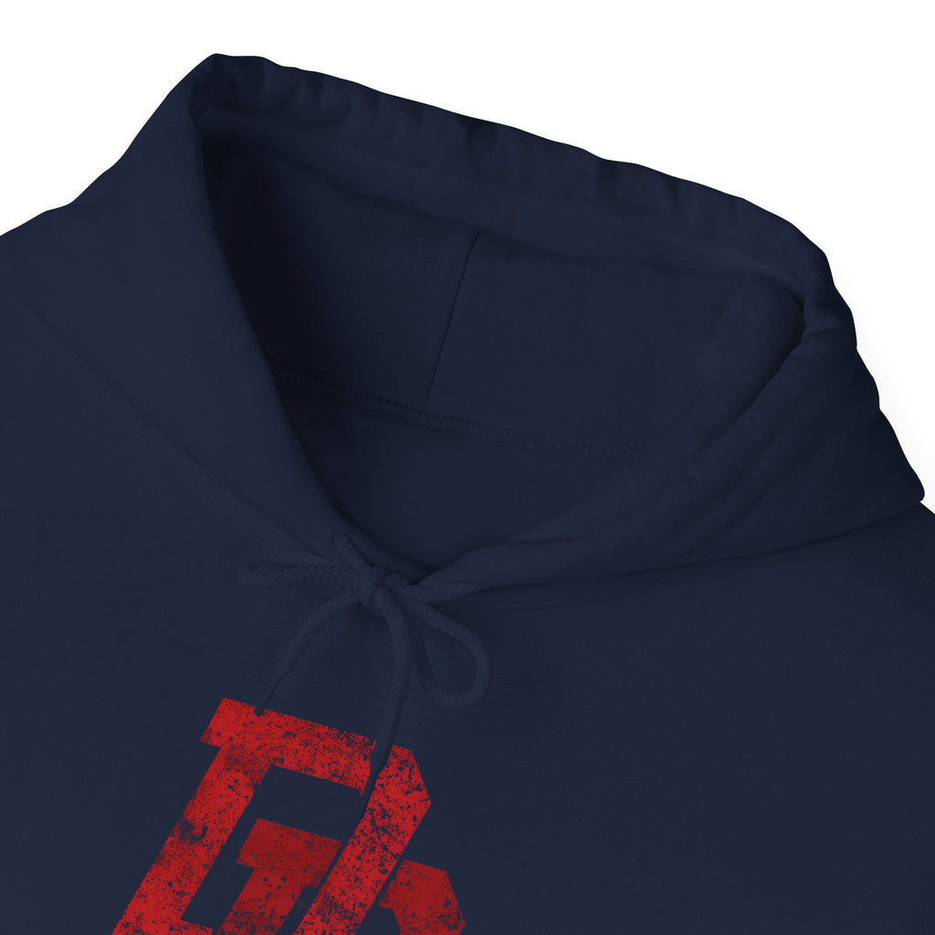 Daredevil Distressed DD Logo Hoodie — Marvel Superhero Sweatshirt