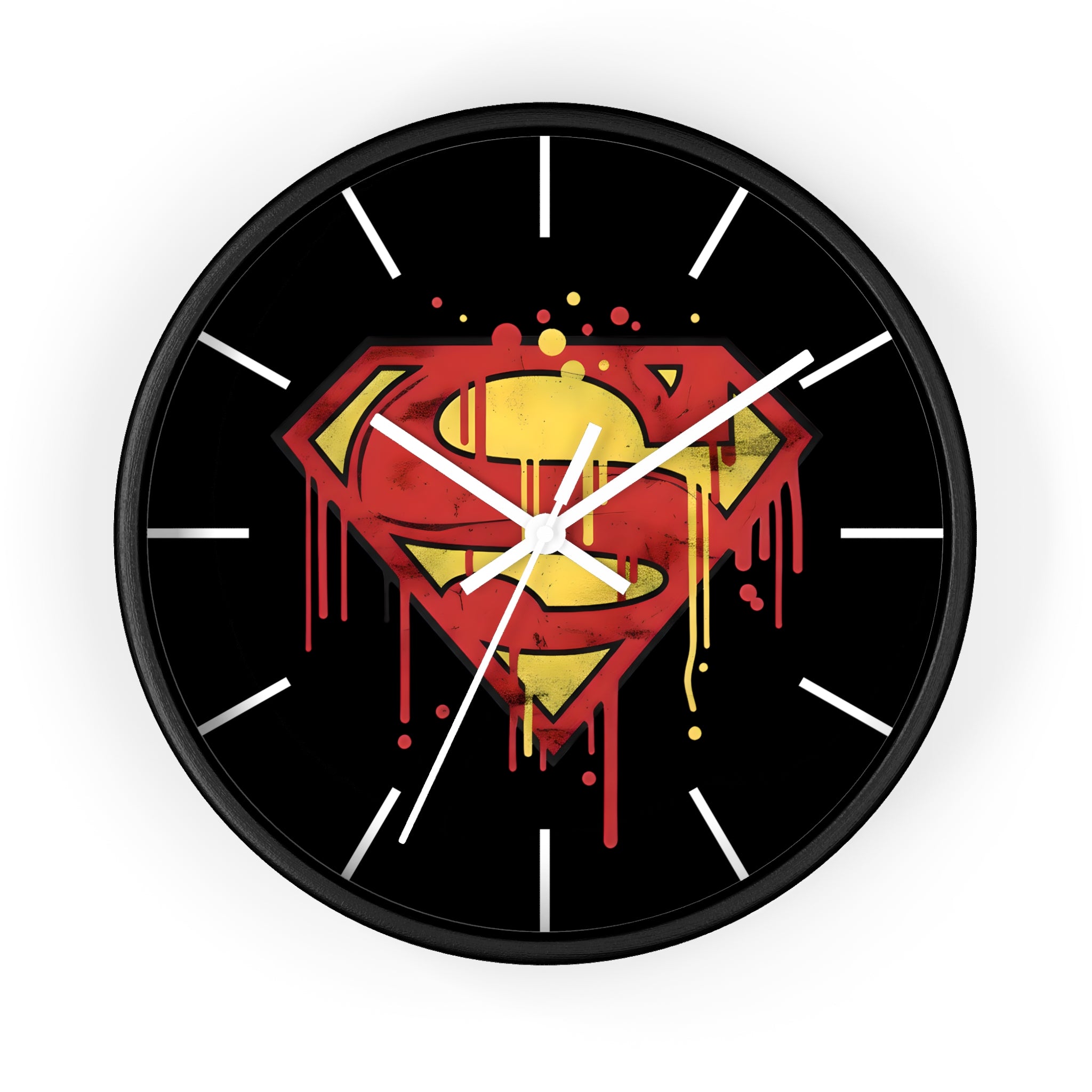 Superman Bleeding Logo Wall Clock — DC Clark Kent Home Decor