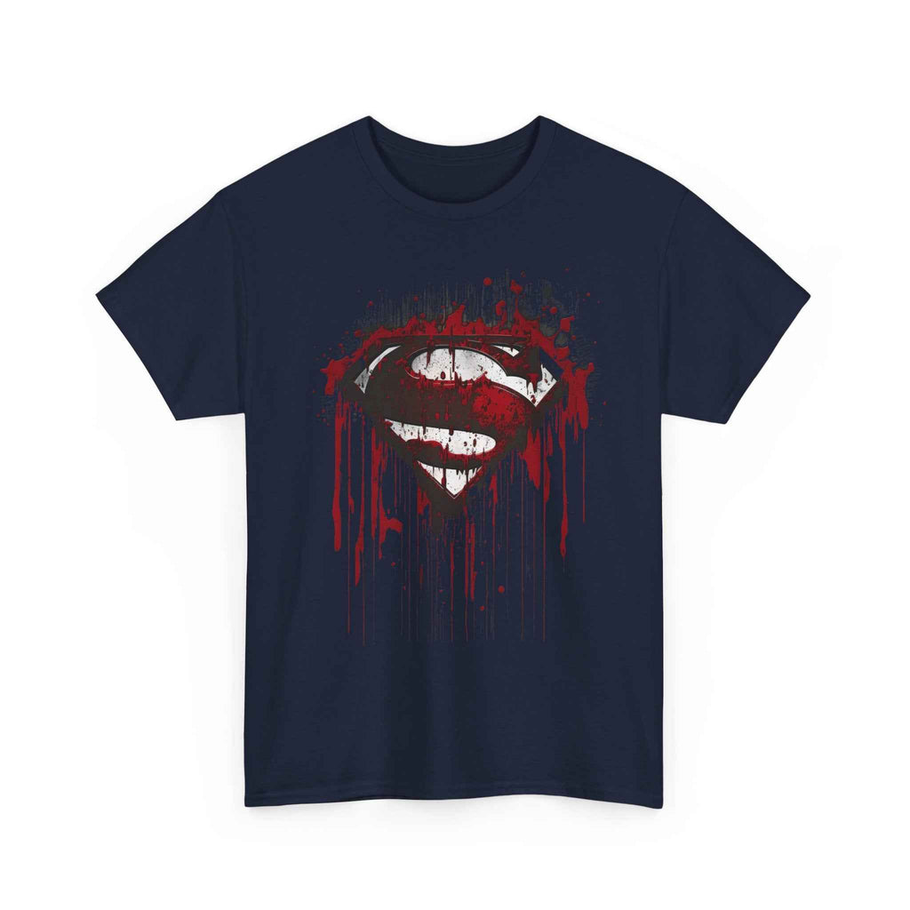 Superman Bloody S Shield Sacrifice Black Unisex T-Shirt