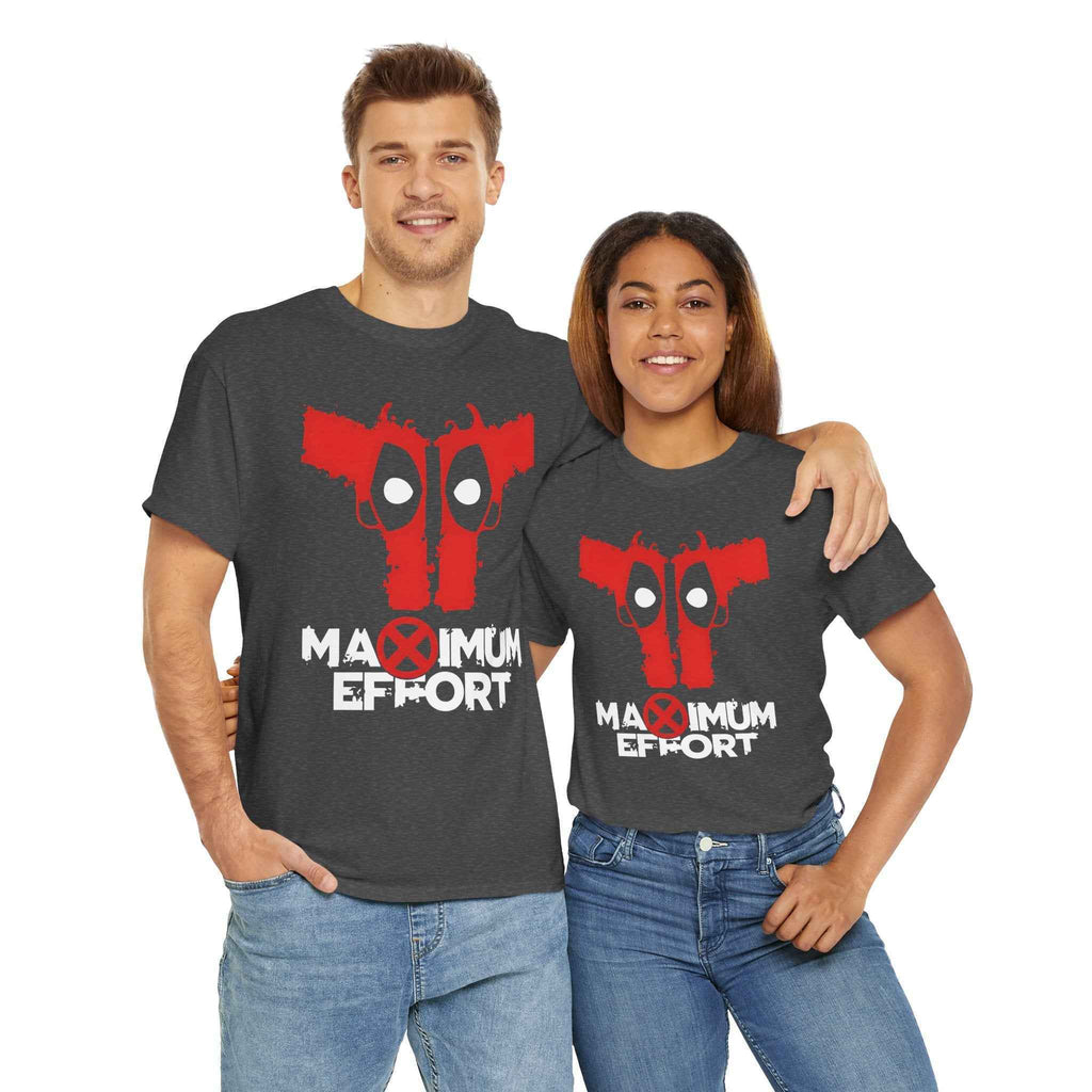 Deadpool "Maximum Effort" Gun Eyes Unisex Graphic Tee