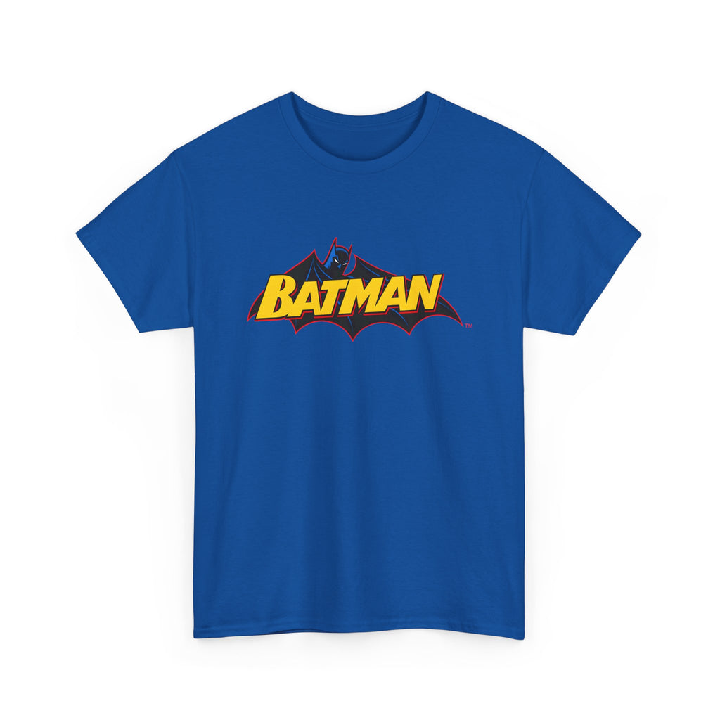 Batman  DC Comics inspired Logo T‑Shirt — Retro Yellow & Red Batman Emblem Tee