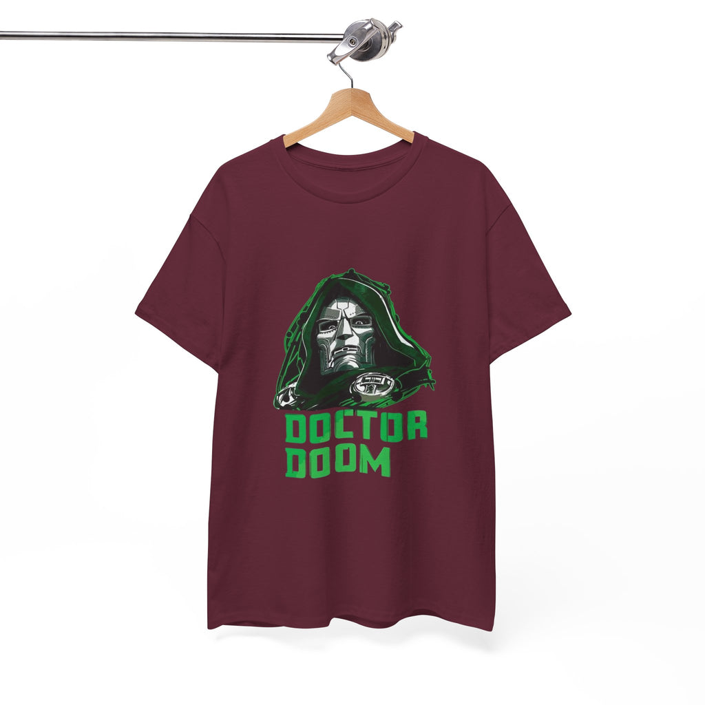 Doctor Doom Retro Green Villain Portrait T-Shirt — Avengers Graphic Tee
