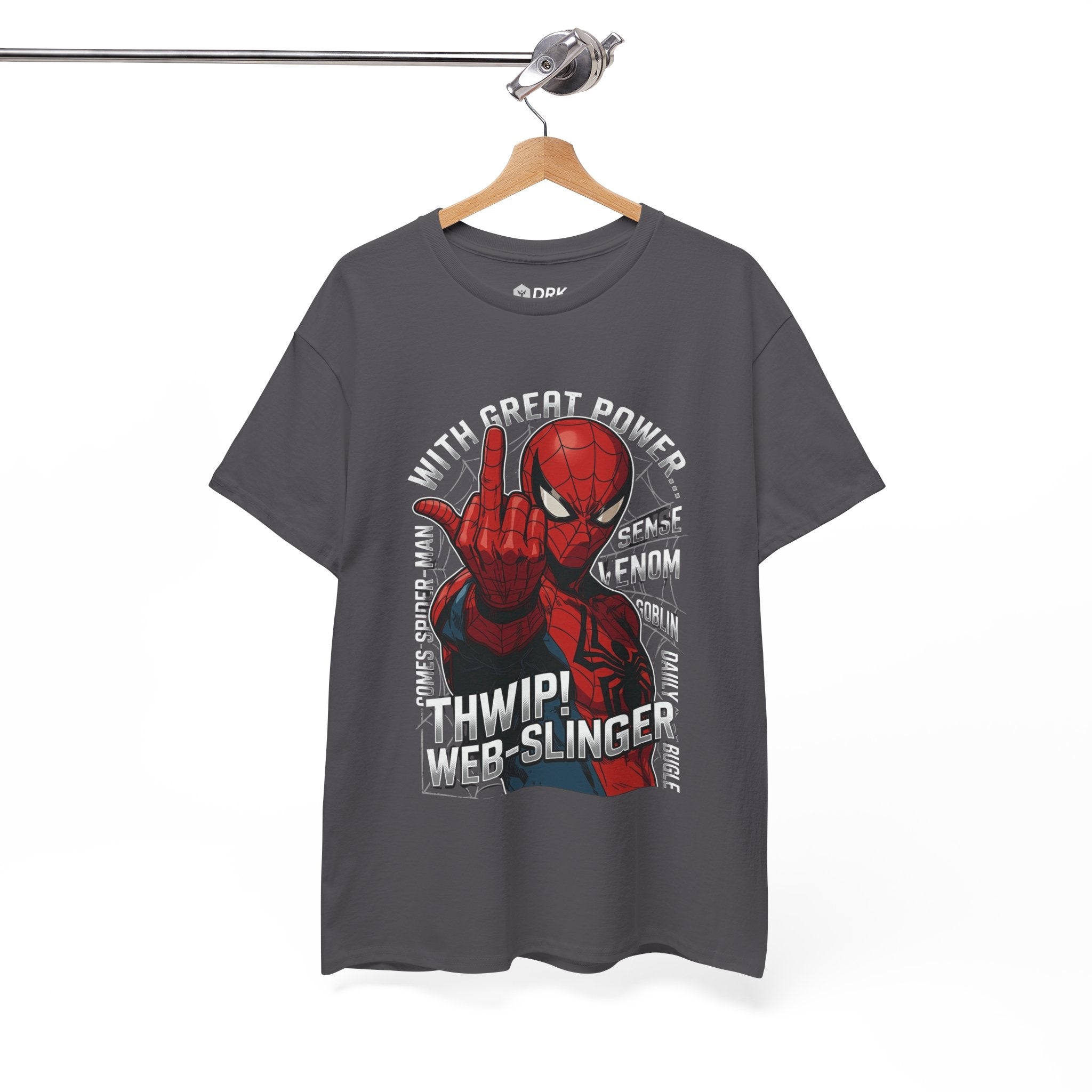 Marvel Spider-Man 'Gives the Finger' Comic Tee — Web-Slinger Graphic T-Shirt