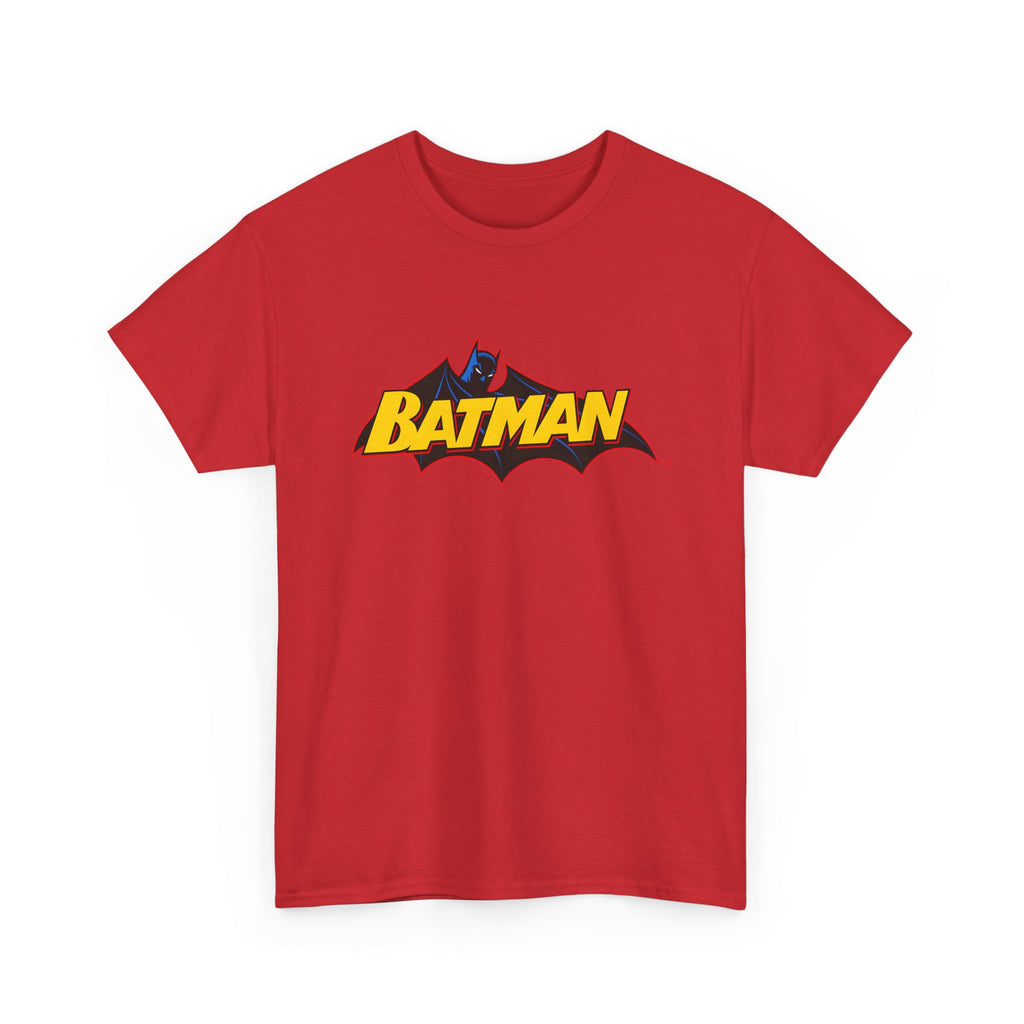 Batman  DC Comics inspired Logo T‑Shirt — Retro Yellow & Red Batman Emblem Tee