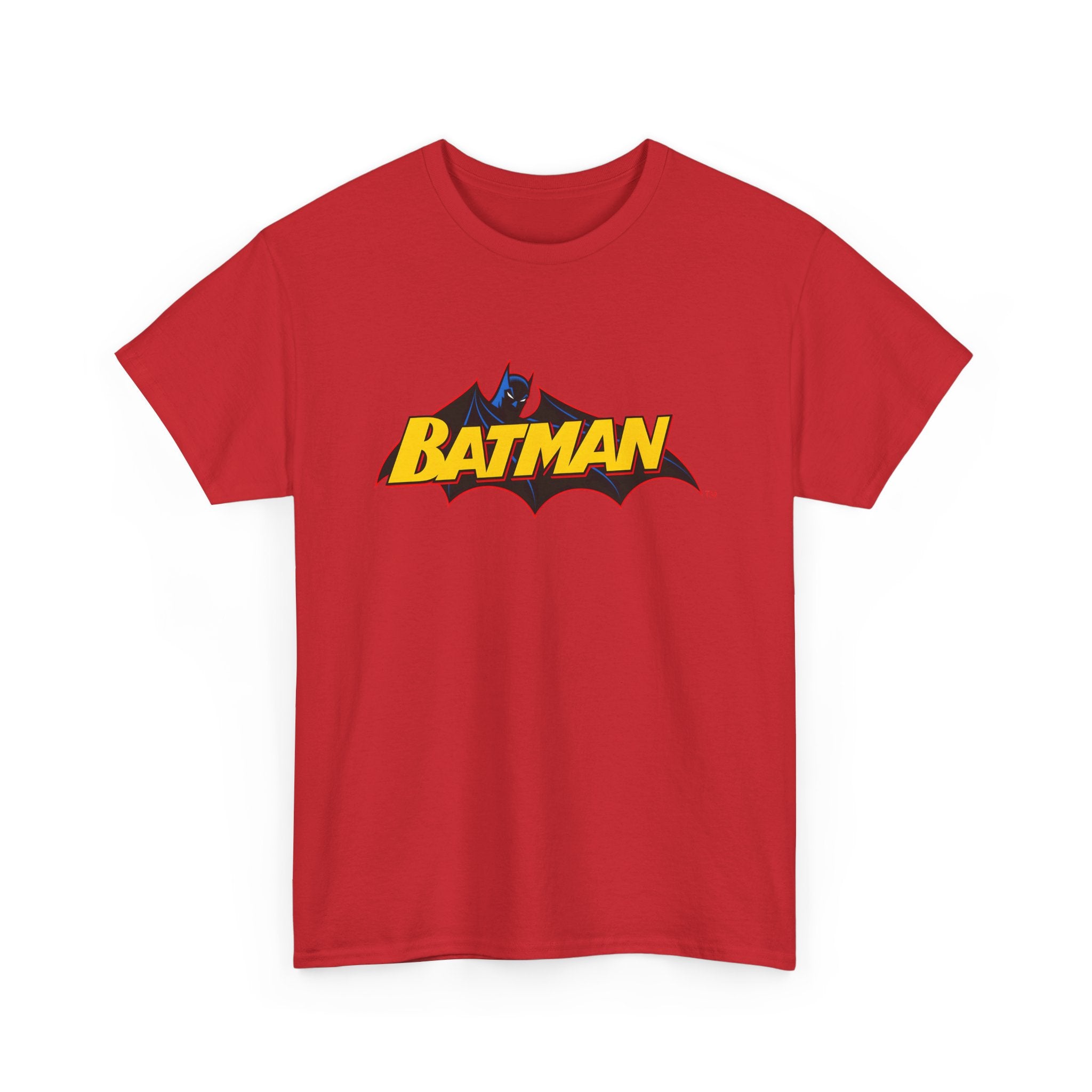 Batman  DC Comics inspired Logo T‑Shirt — Retro Yellow & Red Batman Emblem Tee