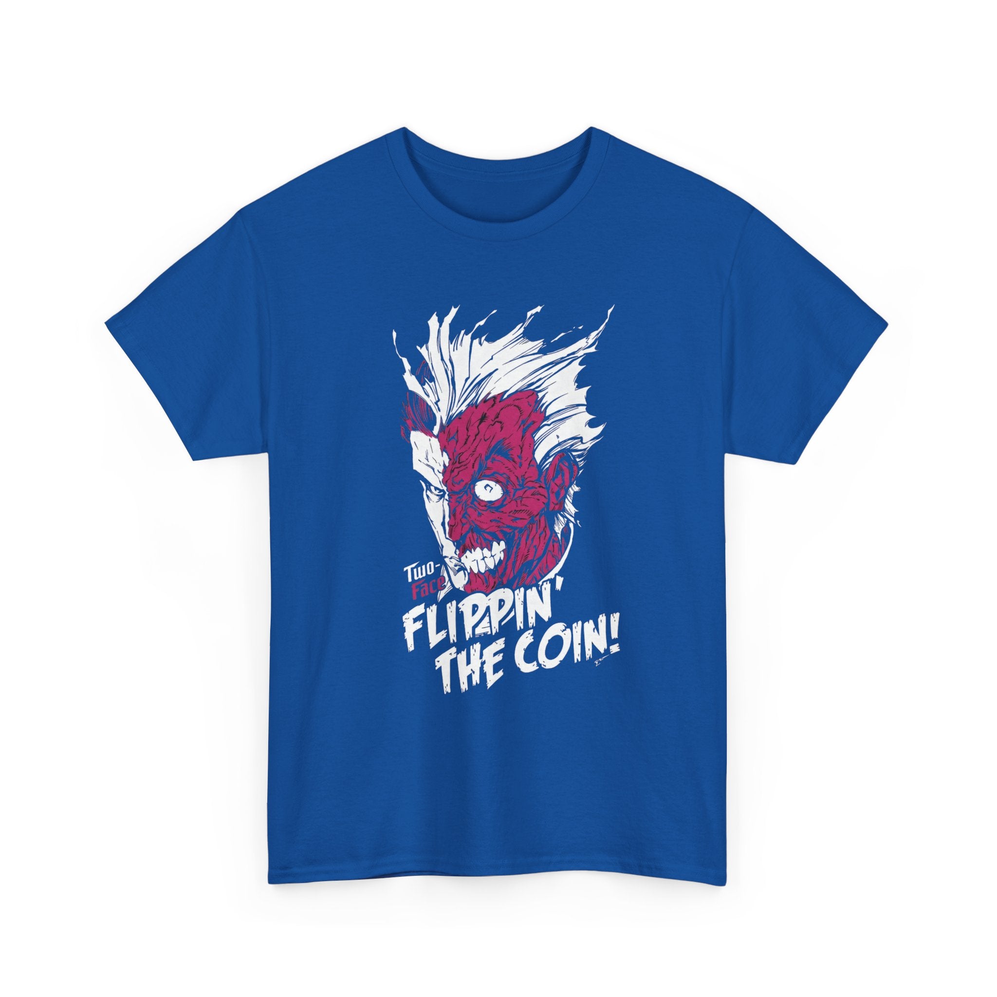 DC Comics Two-Face (Harvey Dent) “Flippin’ The Coin” Tee – Dark Gotham Villain T-Shirt