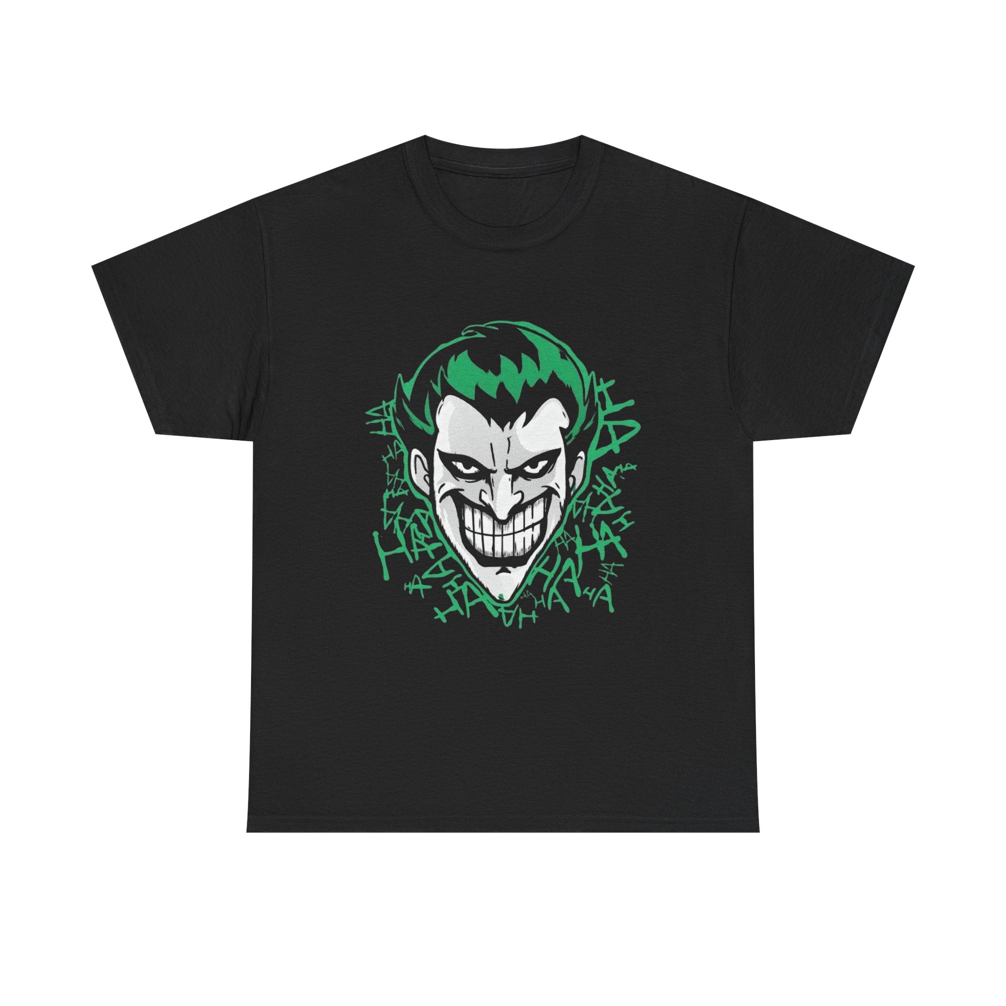 Joker Smile Graphic T-Shirt – Dark Villain Green Grin Unisex Tee