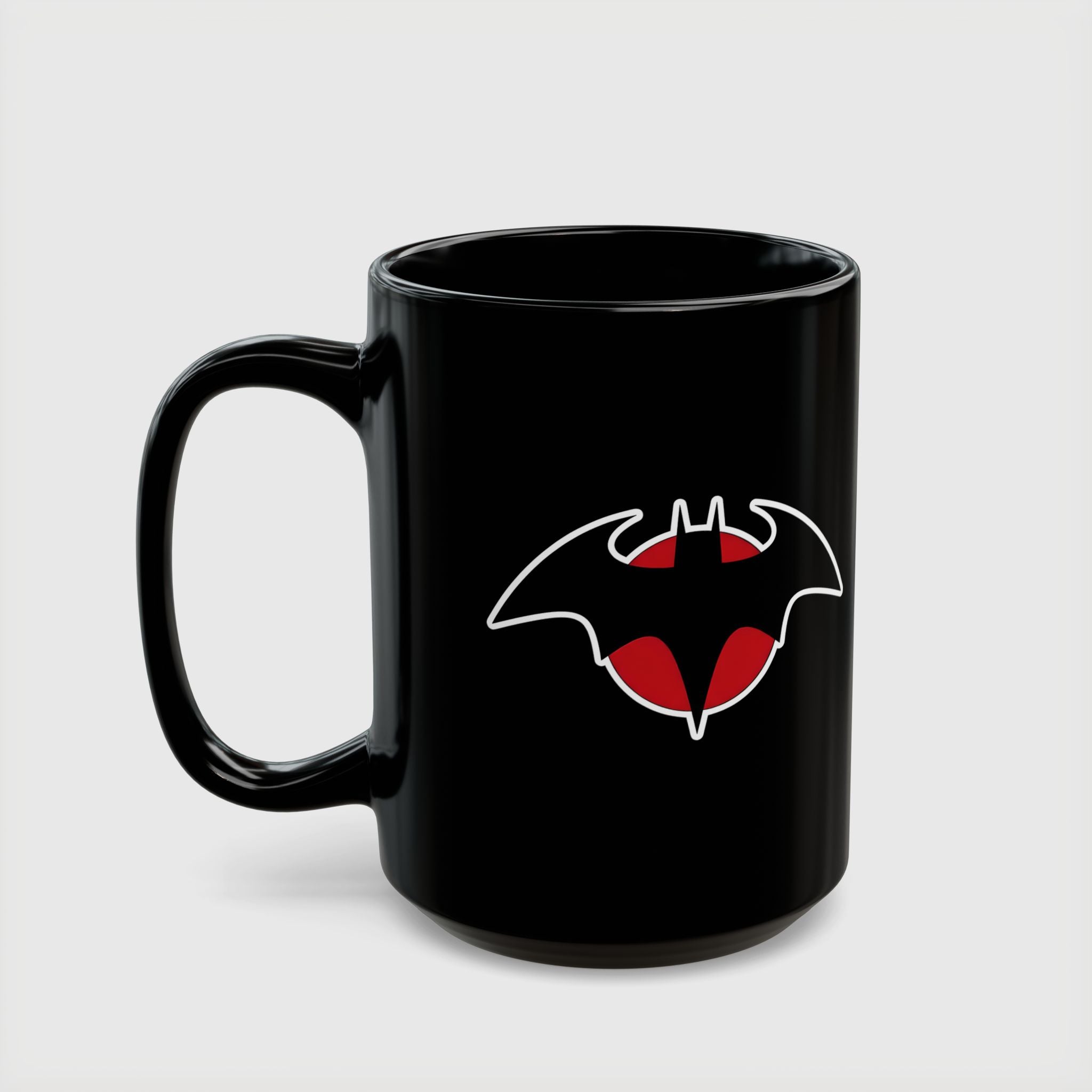 Flashpoint Batman Thomas Wayne Red Logo Black Coffee Mug - Drkheroz