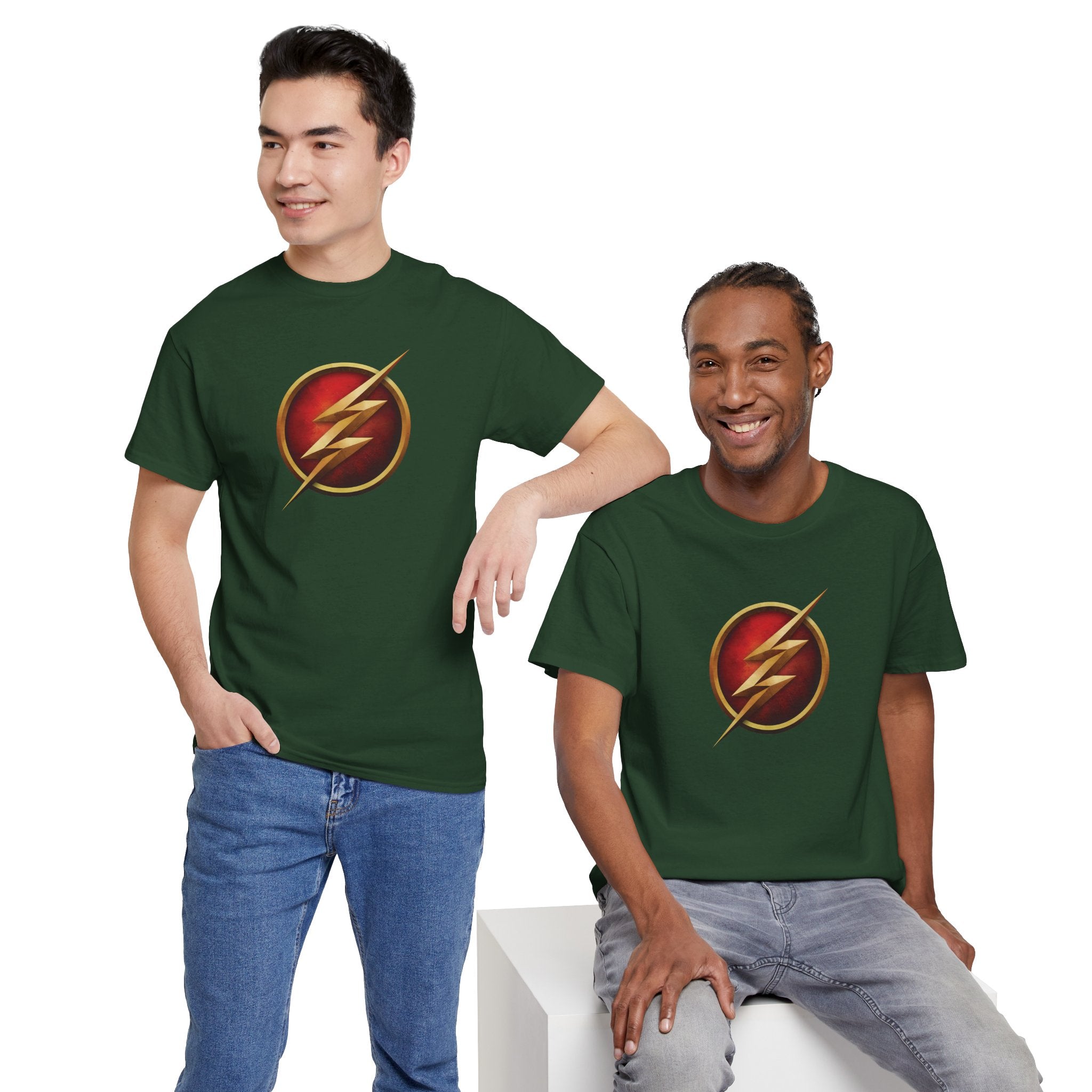 DC Flash Unisex T-shirt - Flashpoint & Classic Bolt Graphic Tee - Speed Force Apparel - Premium 100% Cotton Superhero Tee