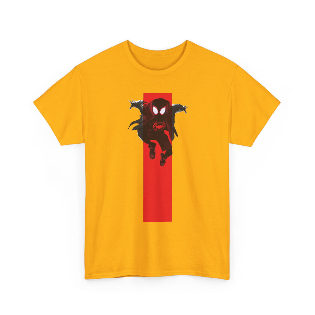 Marvel Miles Morales Spider-Man T-Shirt – Red Vertical Stripe Design | Premium Superhero Tee for Fans
