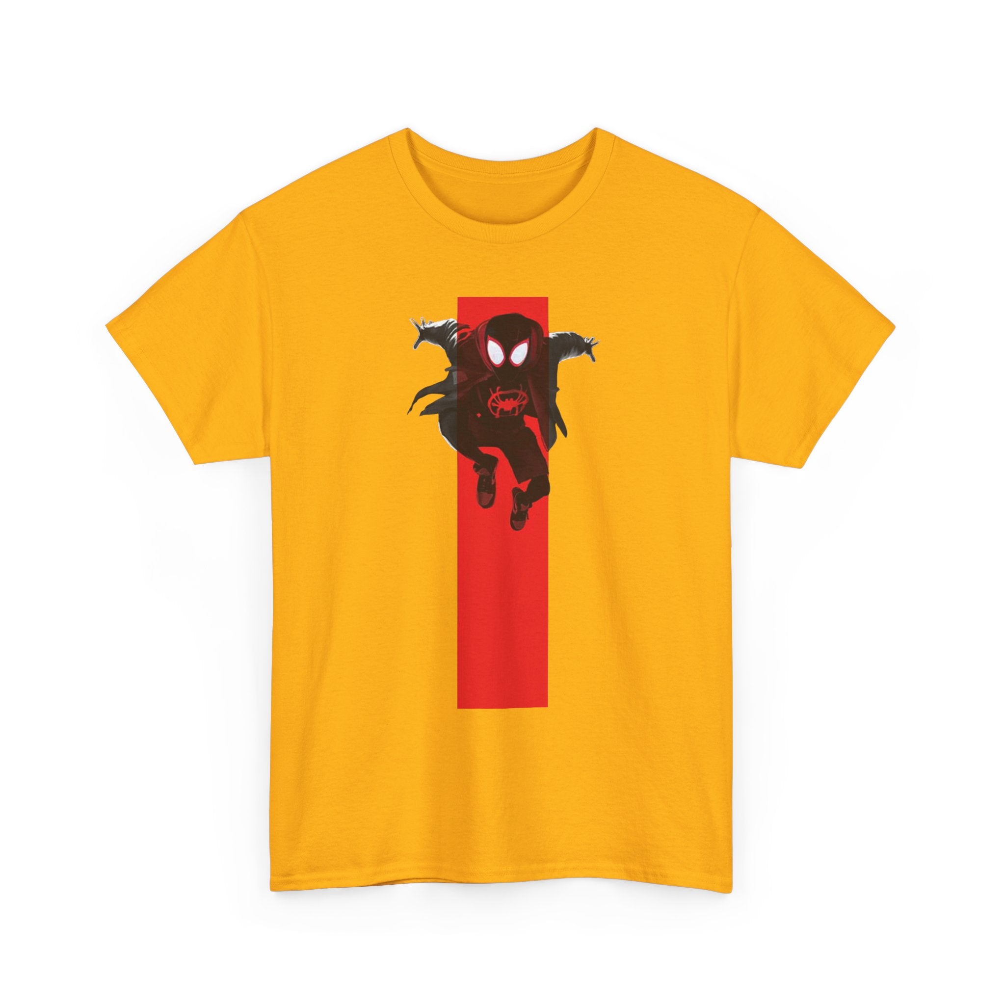 Marvel Miles Morales Spider-Man T-Shirt – Red Vertical Stripe Design | Premium Superhero Tee for Fans