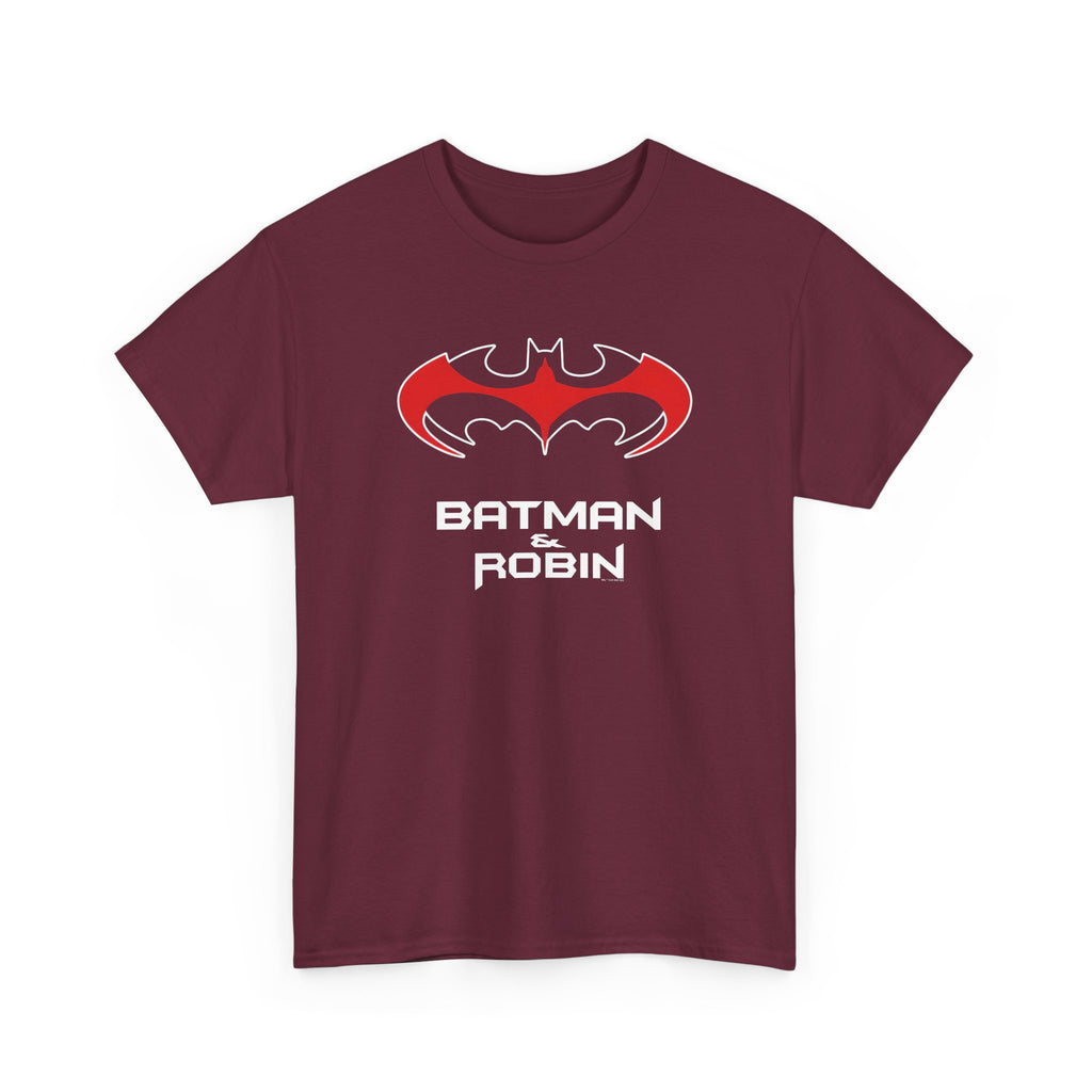 Batman & Robin 1997 Red Bat Emblem T‑Shirt - Batfamily shirt - George Clooney 90s Batman movie shirt
