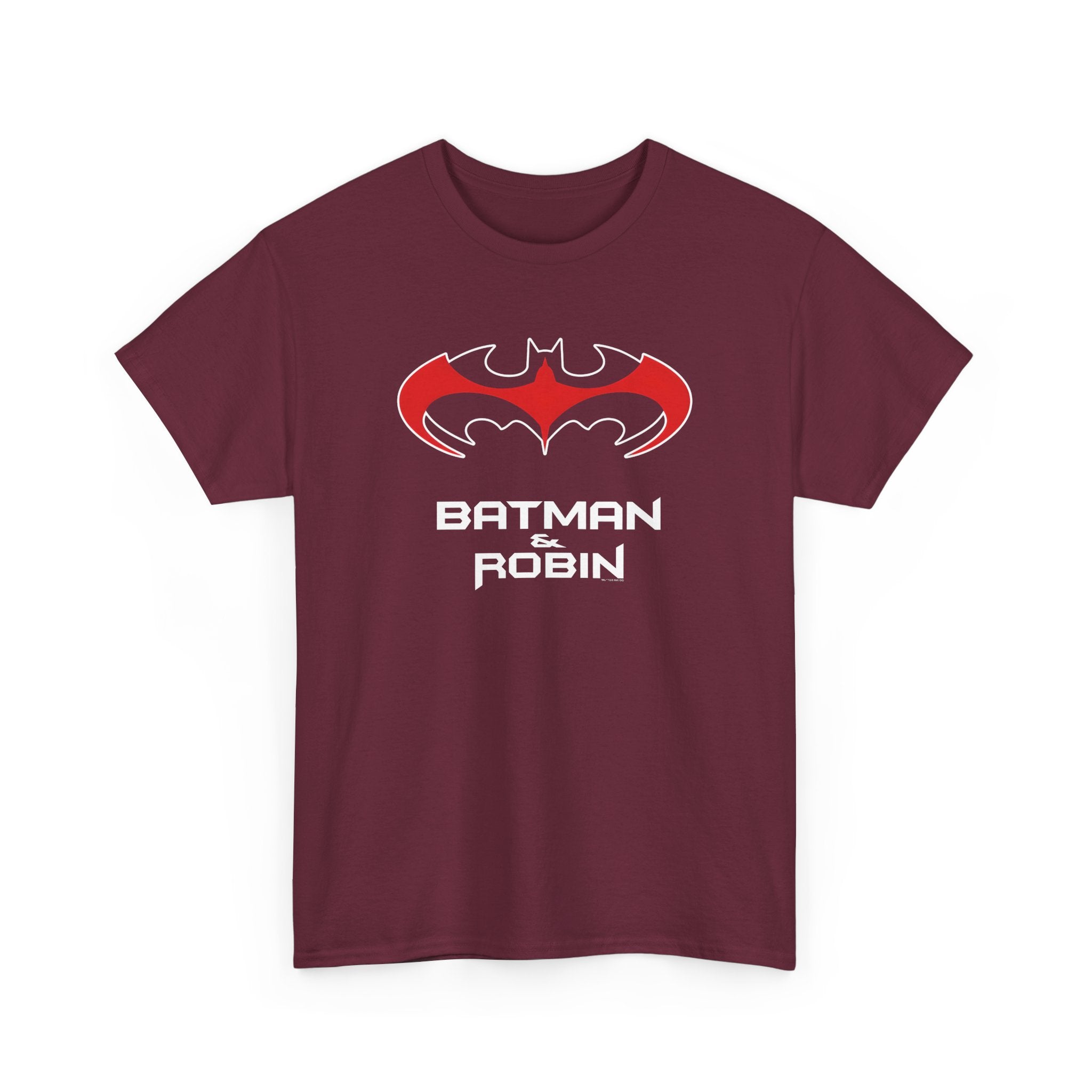 Batman & Robin 1997 Red Bat Emblem T‑Shirt - Batfamily shirt - George Clooney 90s Batman movie shirt