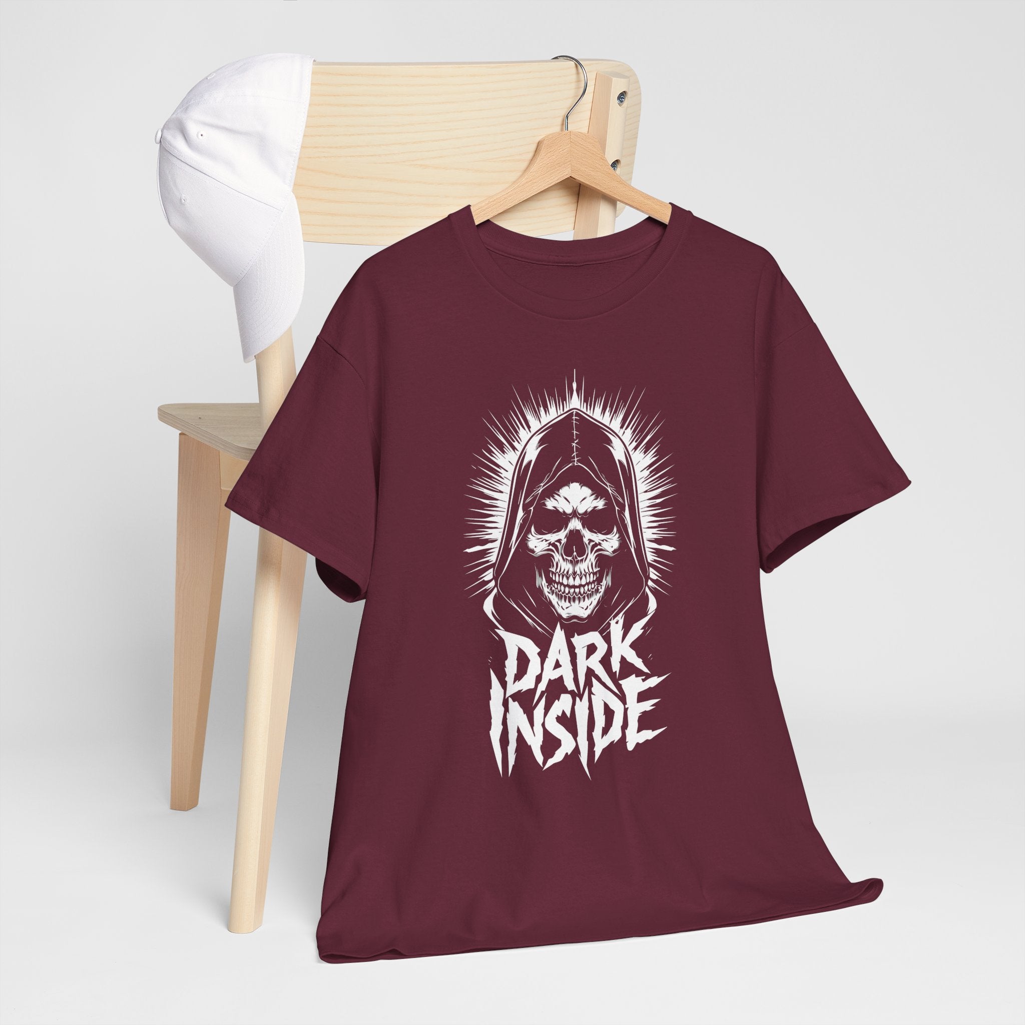 Dark Inside Skull Graphic T-Shirt — Gothic Halloween Alternative Tee