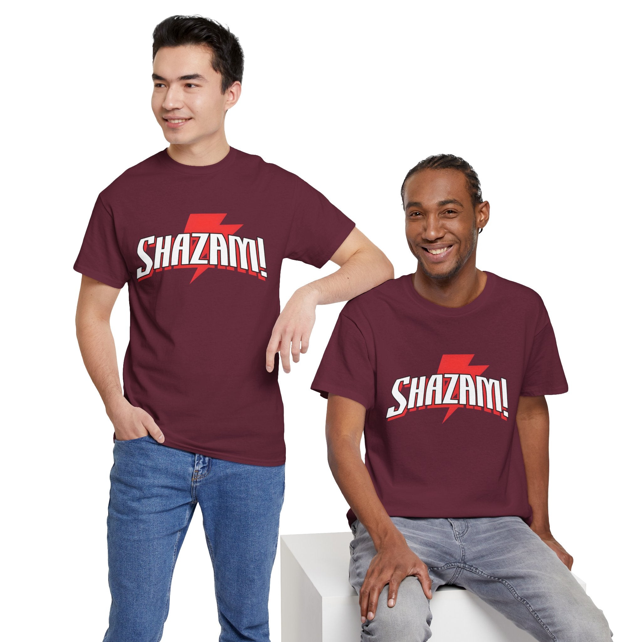 Shazam! Lightning Logo T-Shirt — Retro Comic Superhero Tee