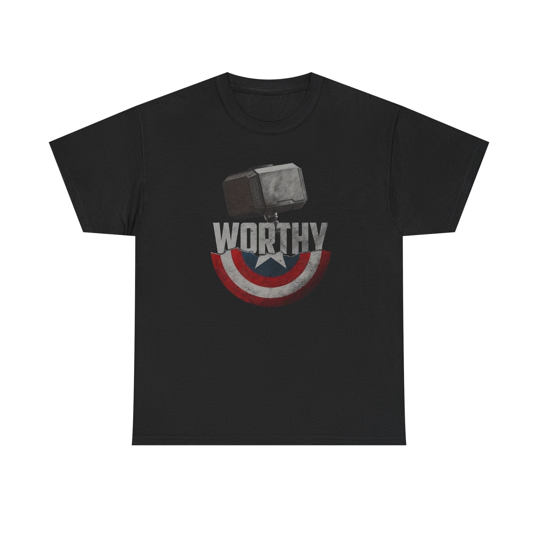 Worthy Captain America Tee — 'WORTHY' Mjolnir Wielder T-Shirt