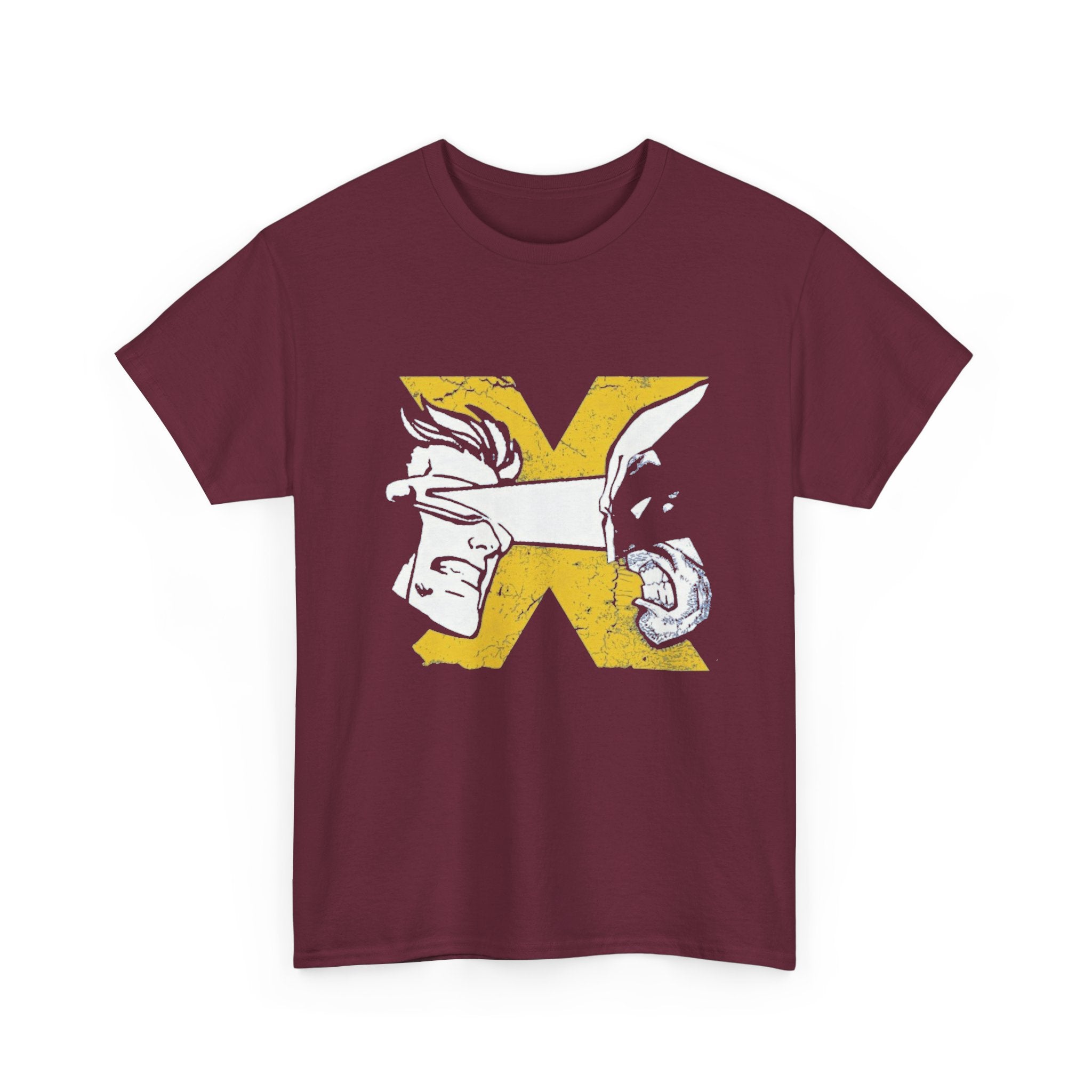 Wolverine vs Cyclops Vintage Graphic Tee — X‑Men Fan Shirt