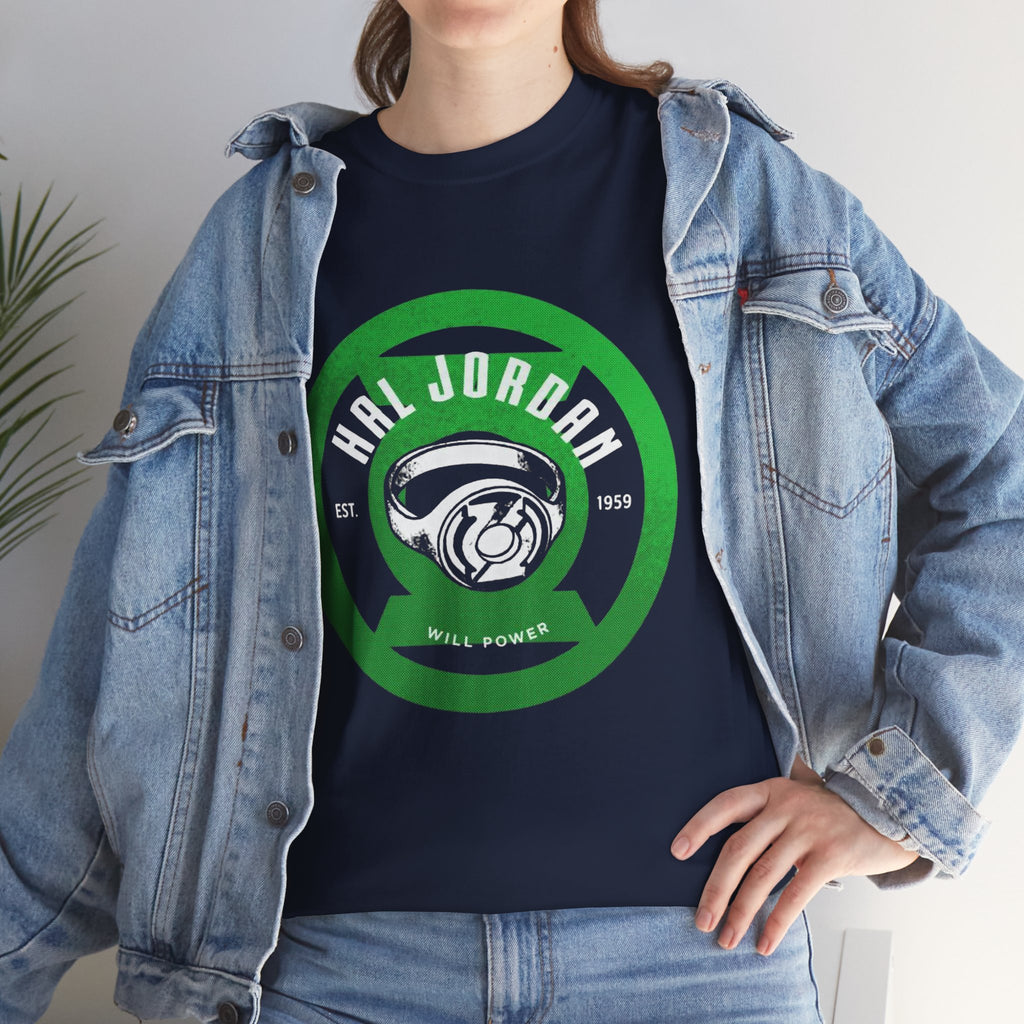 Green Lantern Hal Jordan Retro Logo Basketball T-Shirt