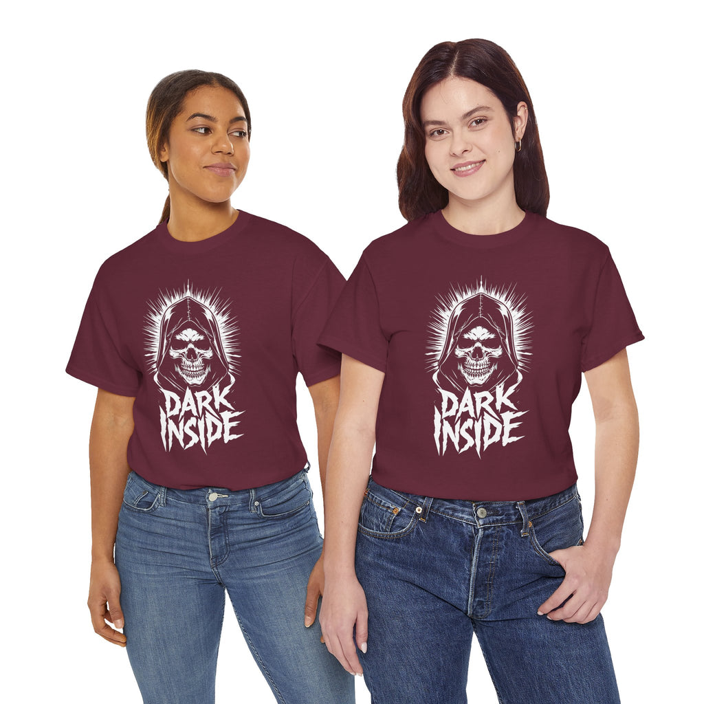 Dark Inside Skull Graphic T-Shirt — Gothic Halloween Alternative Tee