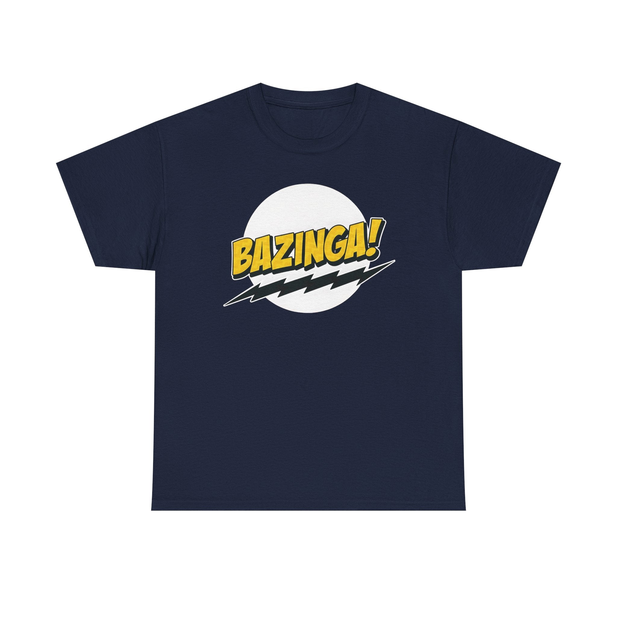 Flash Parody: A fan tribute Unisex T-shirt - DC Flash logo with Sheldon's catchphrase "Bazinga!"