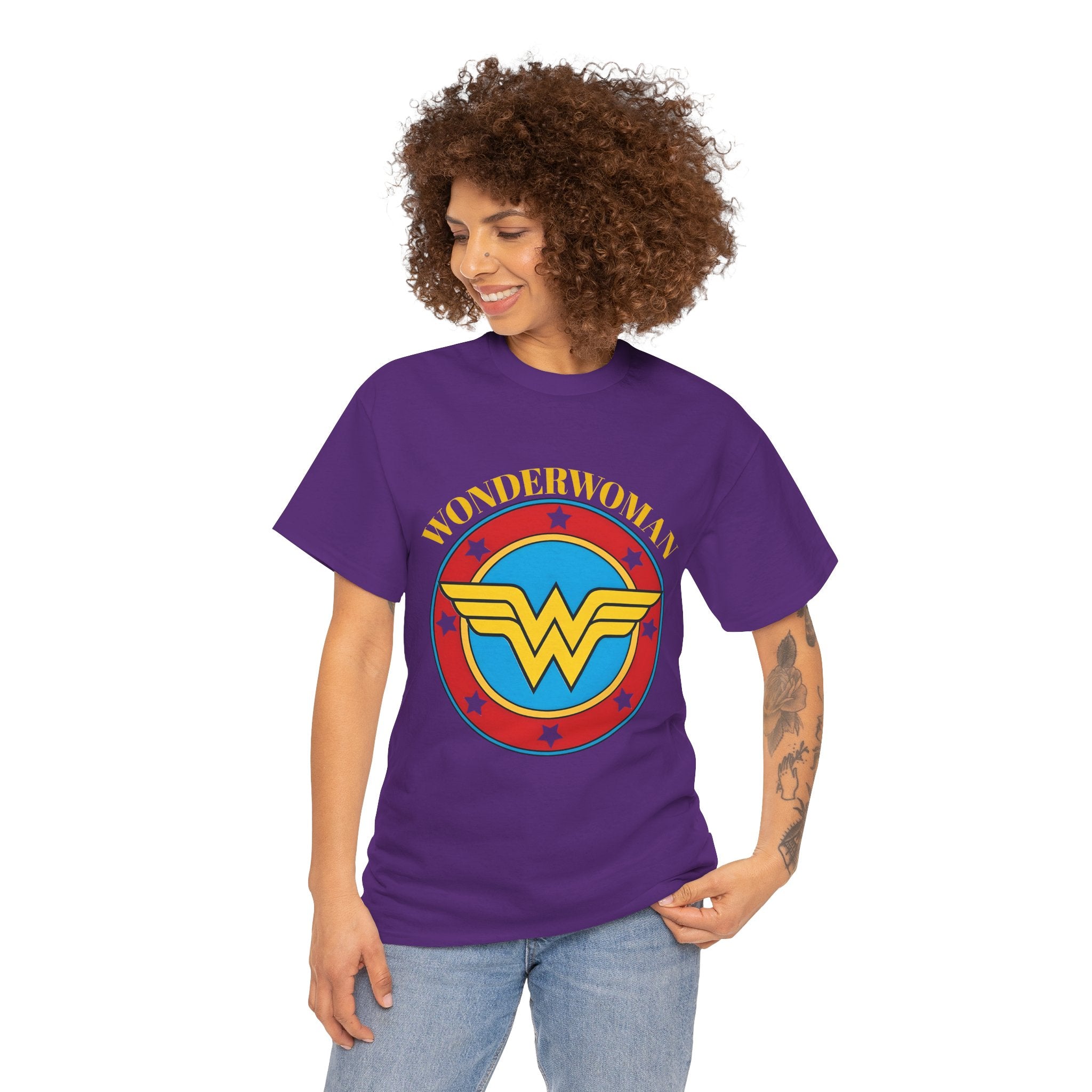 Wonder Woman Retro Logo Unisex T-Shirt - Classic DC Justice League Amazon Warrior Emblem Shirt