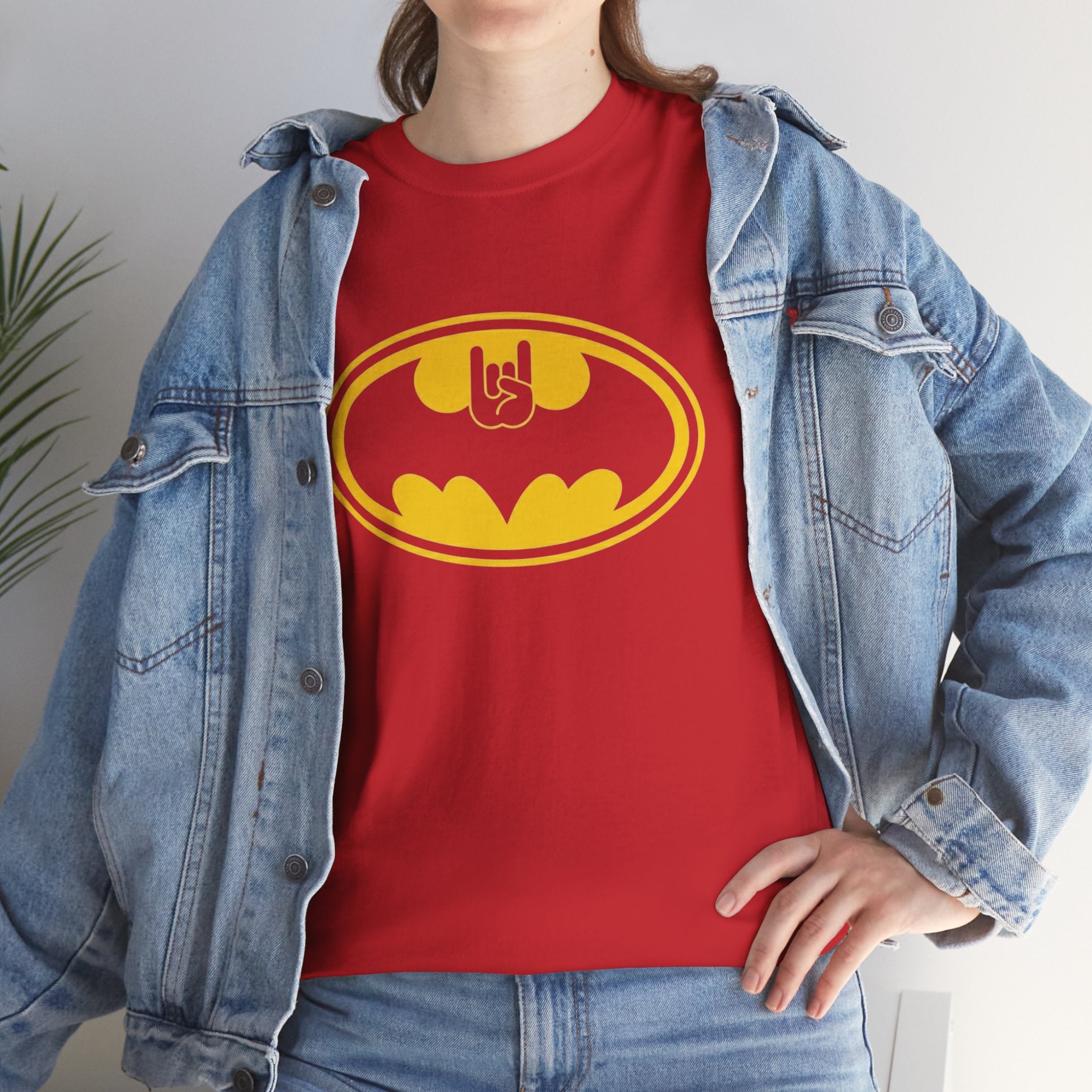 Batman Classic Rock And Roll Logo Unisex Premium T-Shirt